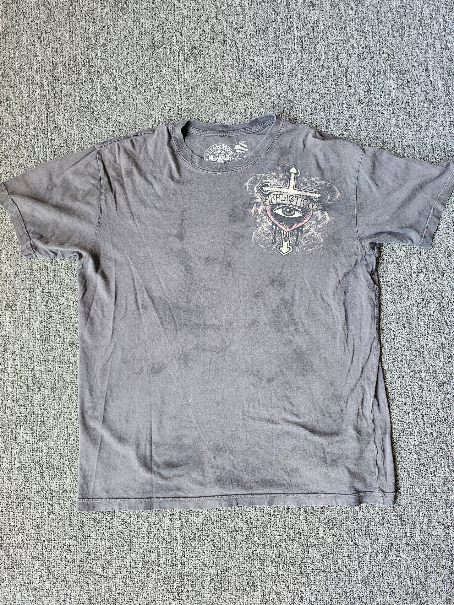 Affliction Apothecary Raven Y2K Distressed Tee (XL)