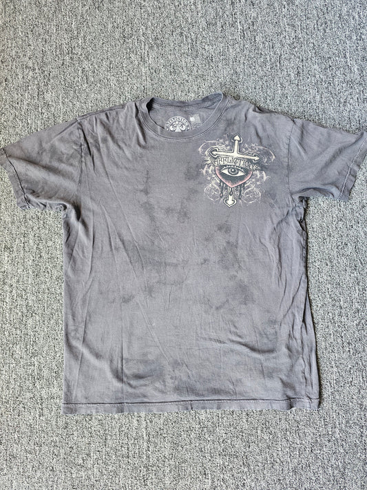 Affliction Apothecary Raven Y2K Distressed Tee (XL)