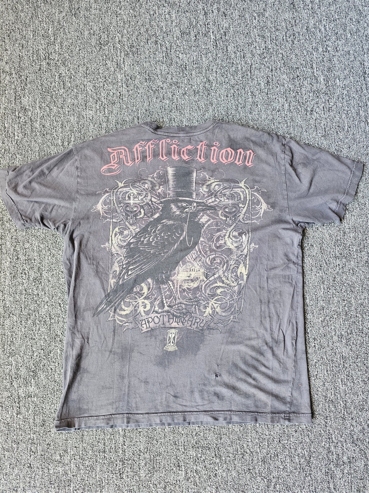 Affliction Apothecary Raven Y2K Distressed Tee (XL)