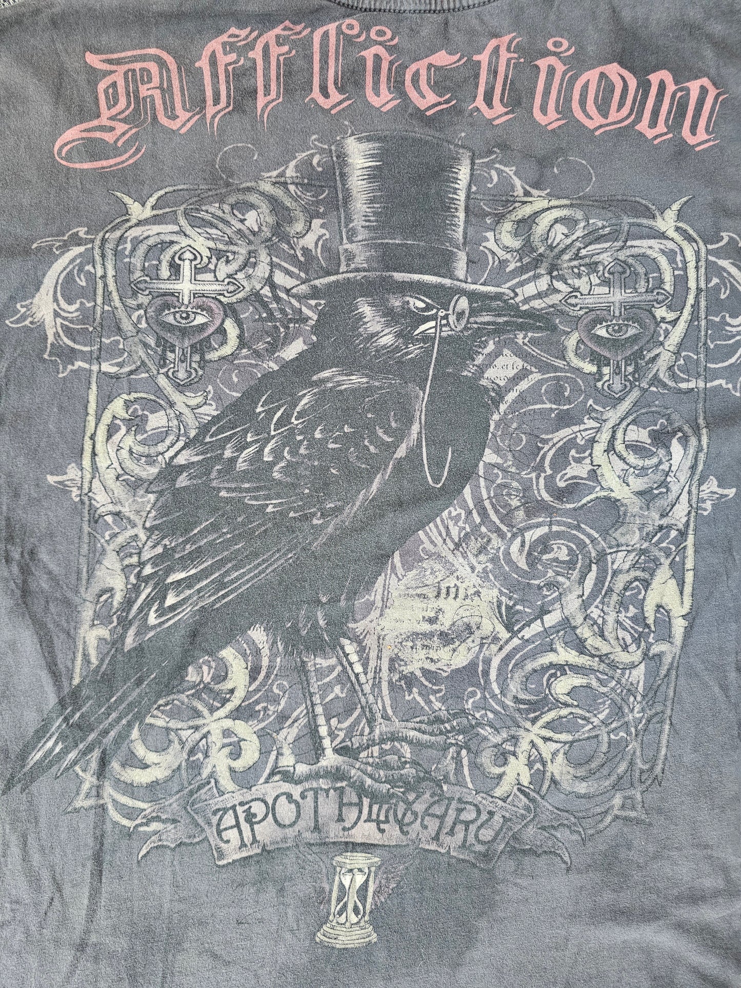 Affliction Apothecary Raven Y2K Distressed Tee (XL)