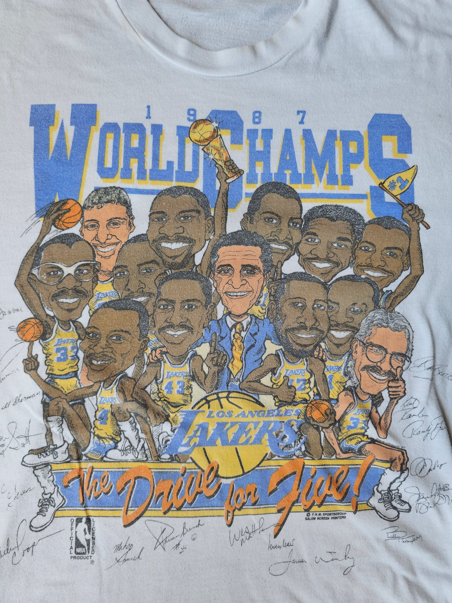 Los Angeles Lakers 1987 Championship Tee (XL - fits like L)