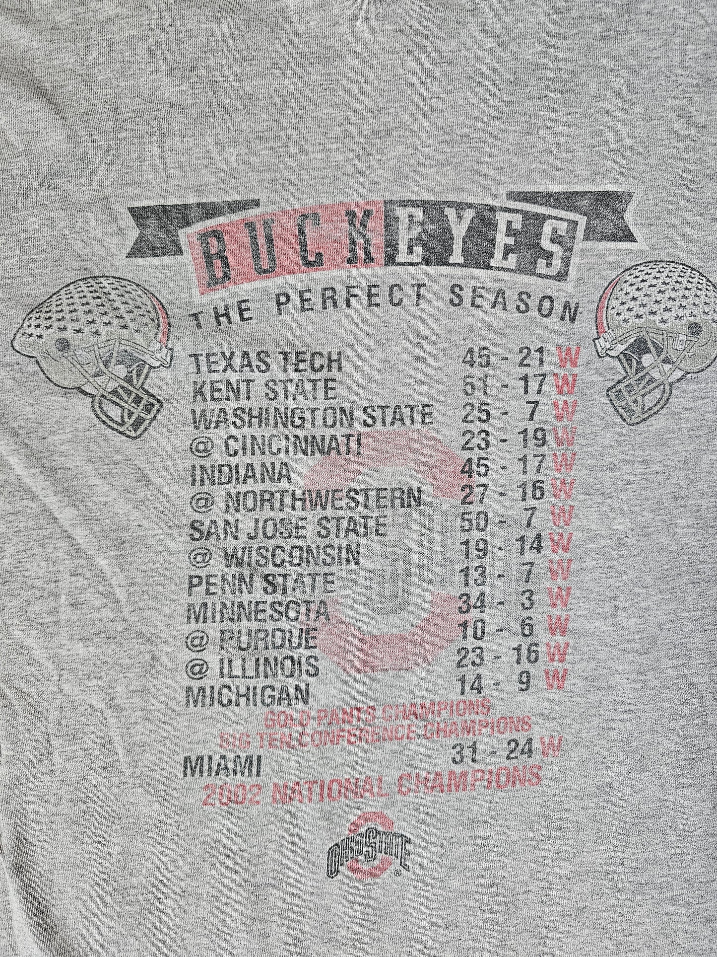 Ohio St Buckeyes 2002 National Champions Tee (L)