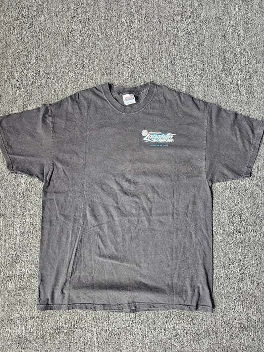 Laughlin River Run 2002 Motorcycle Skull Y2K Tee (XL)
