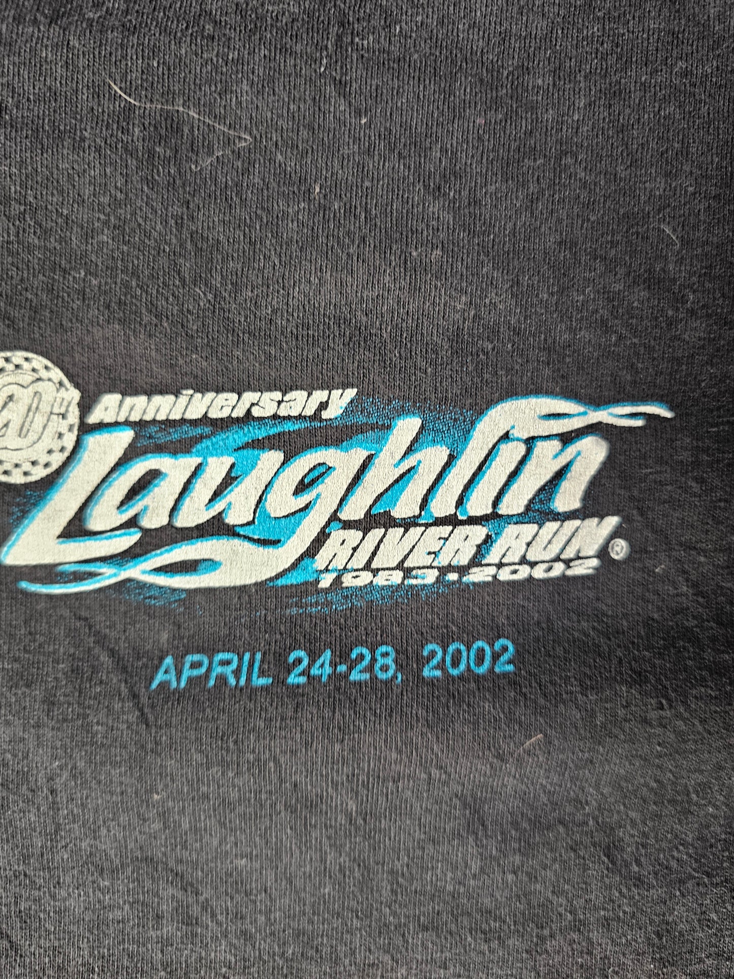 Laughlin River Run 2002 Motorcycle Skull Y2K Tee (XL)