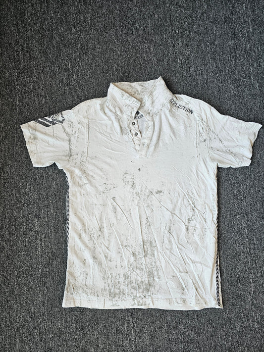Affliction Y2K Collared & Distressed Tee (XL)