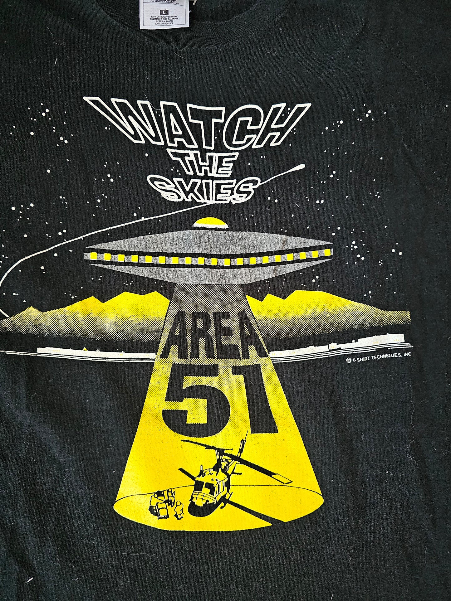 UFO Area 51 Watch The Skies Tee (L)