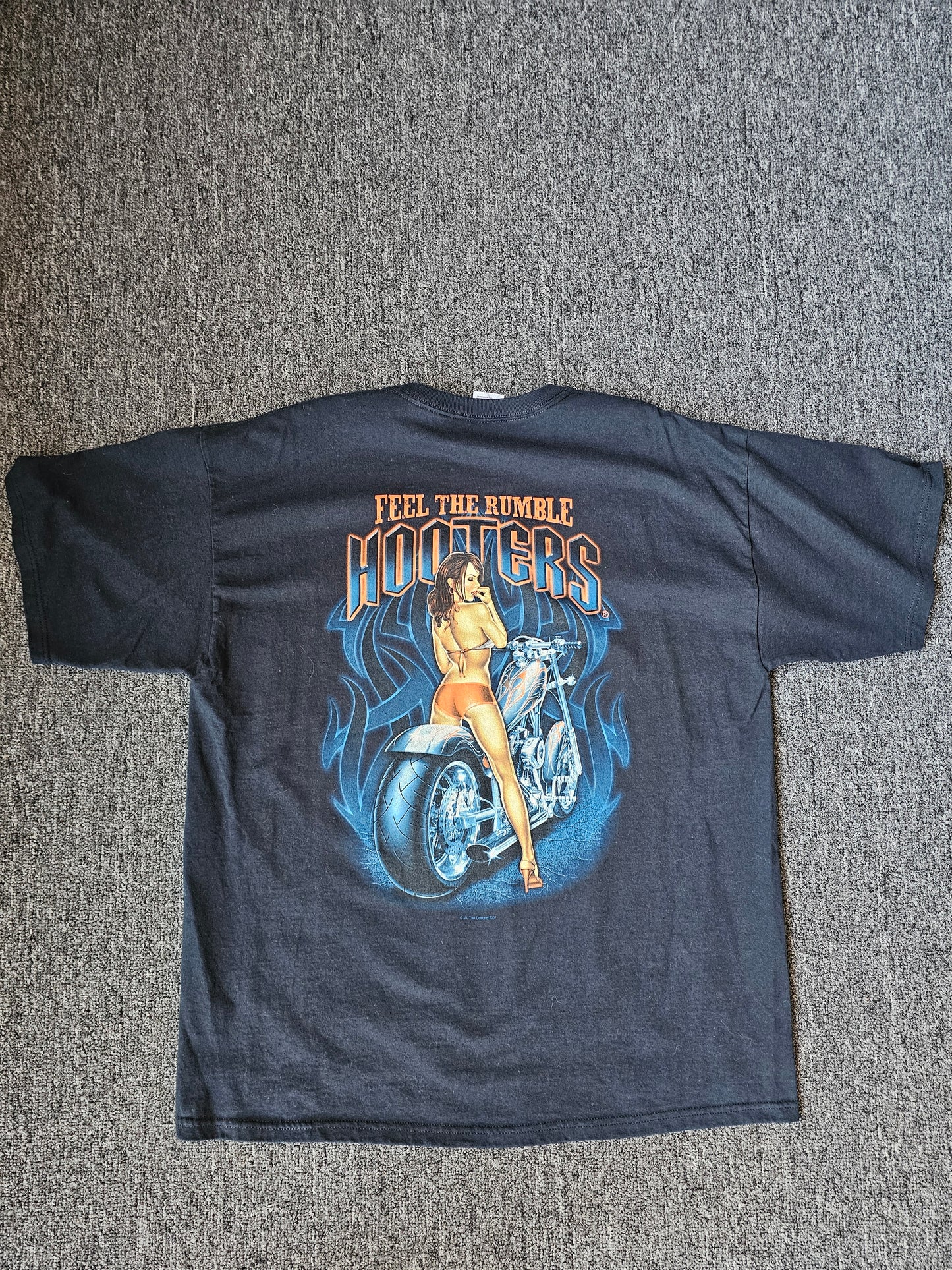 Hooters- Feel The Rumble 2007 Motorcycle Tee (XL)