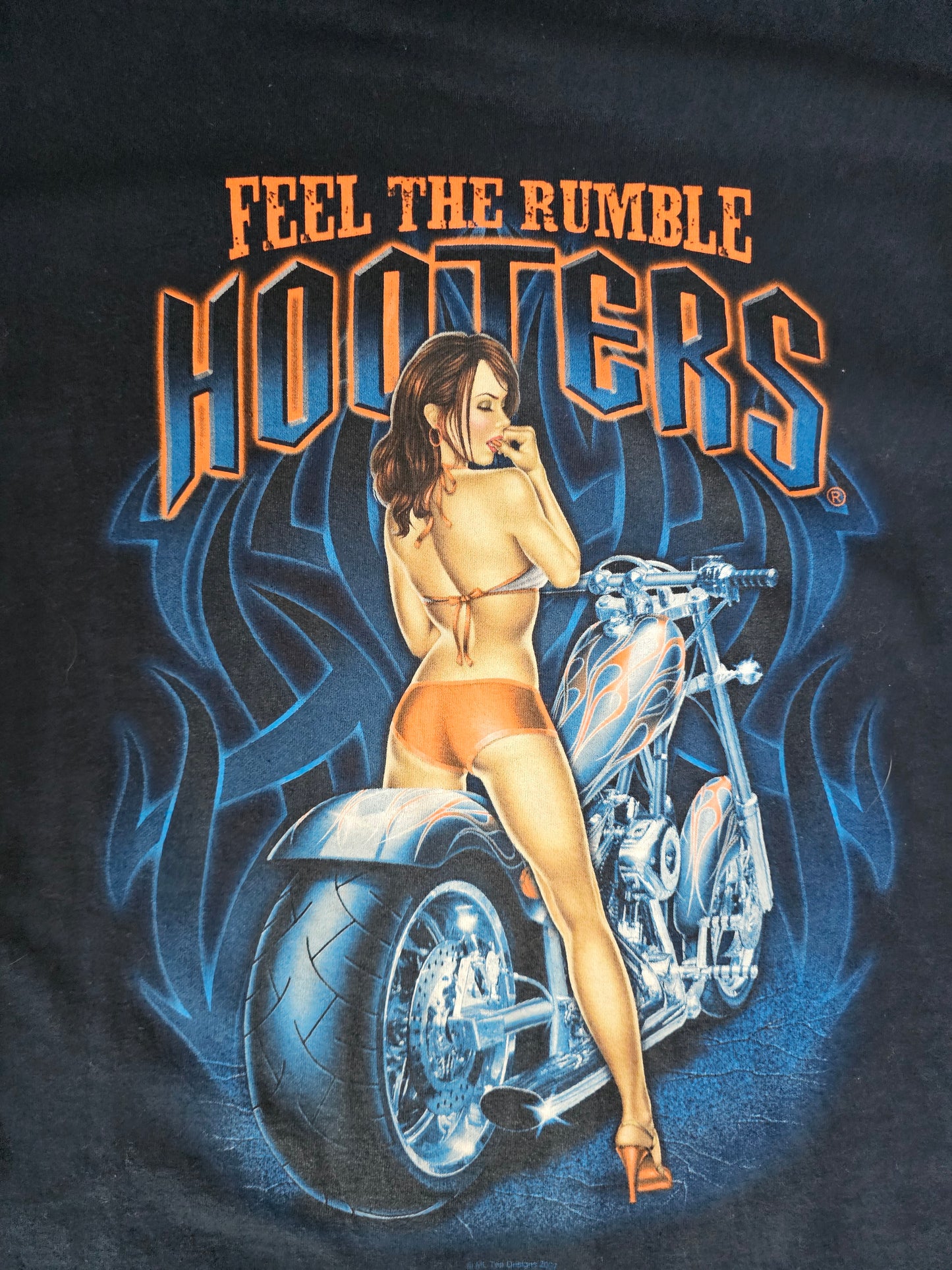 Hooters- Feel The Rumble 2007 Motorcycle Tee (XL)