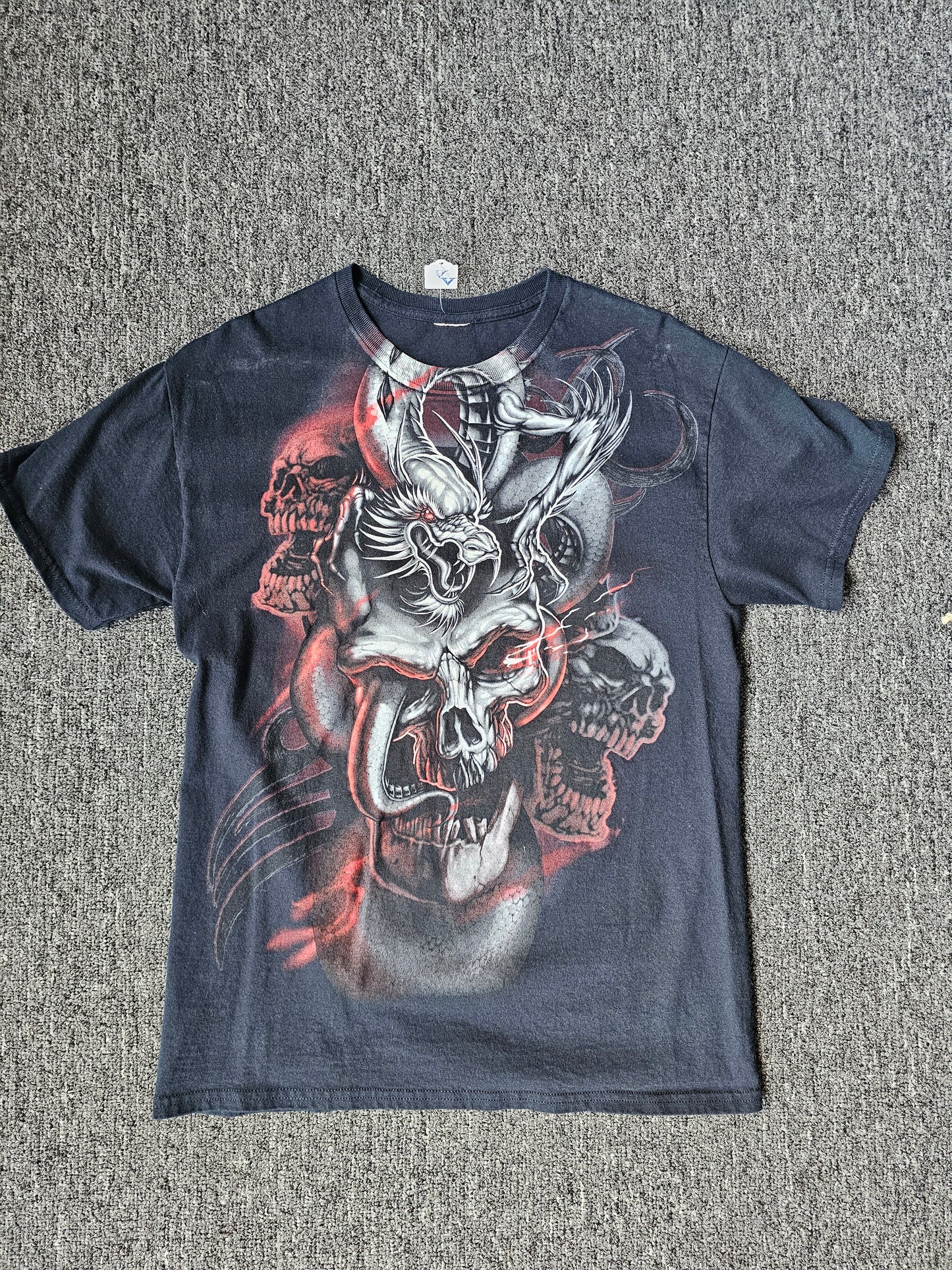 Y2k Dragons and Skulls Tee (M)