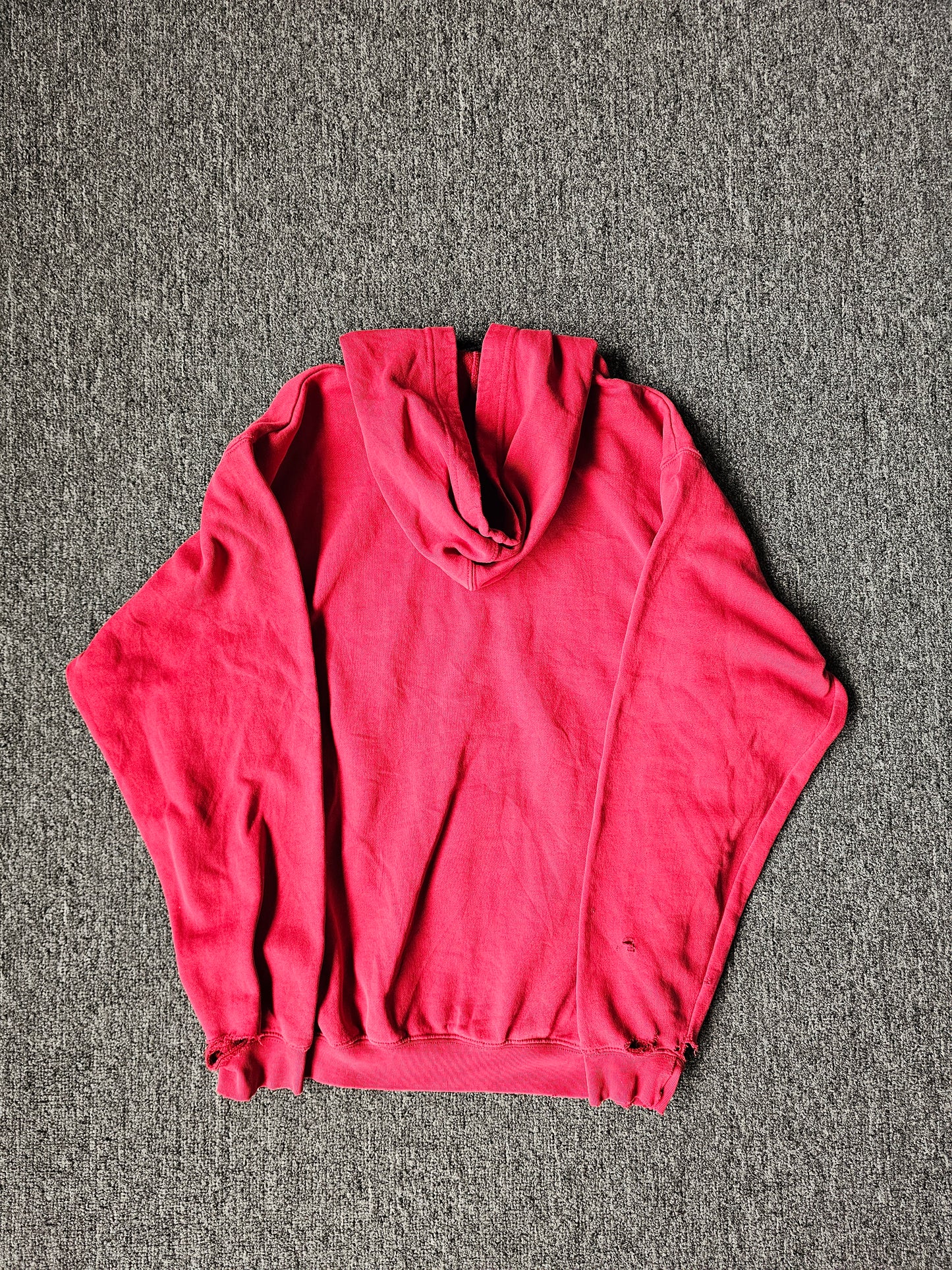 Kansas Jayhawks Embroidered & Distressed Hoody (S - fits more like M)