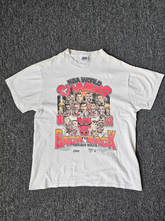 Chicago Bulls Back to Back Champions 1992 Tee (M)