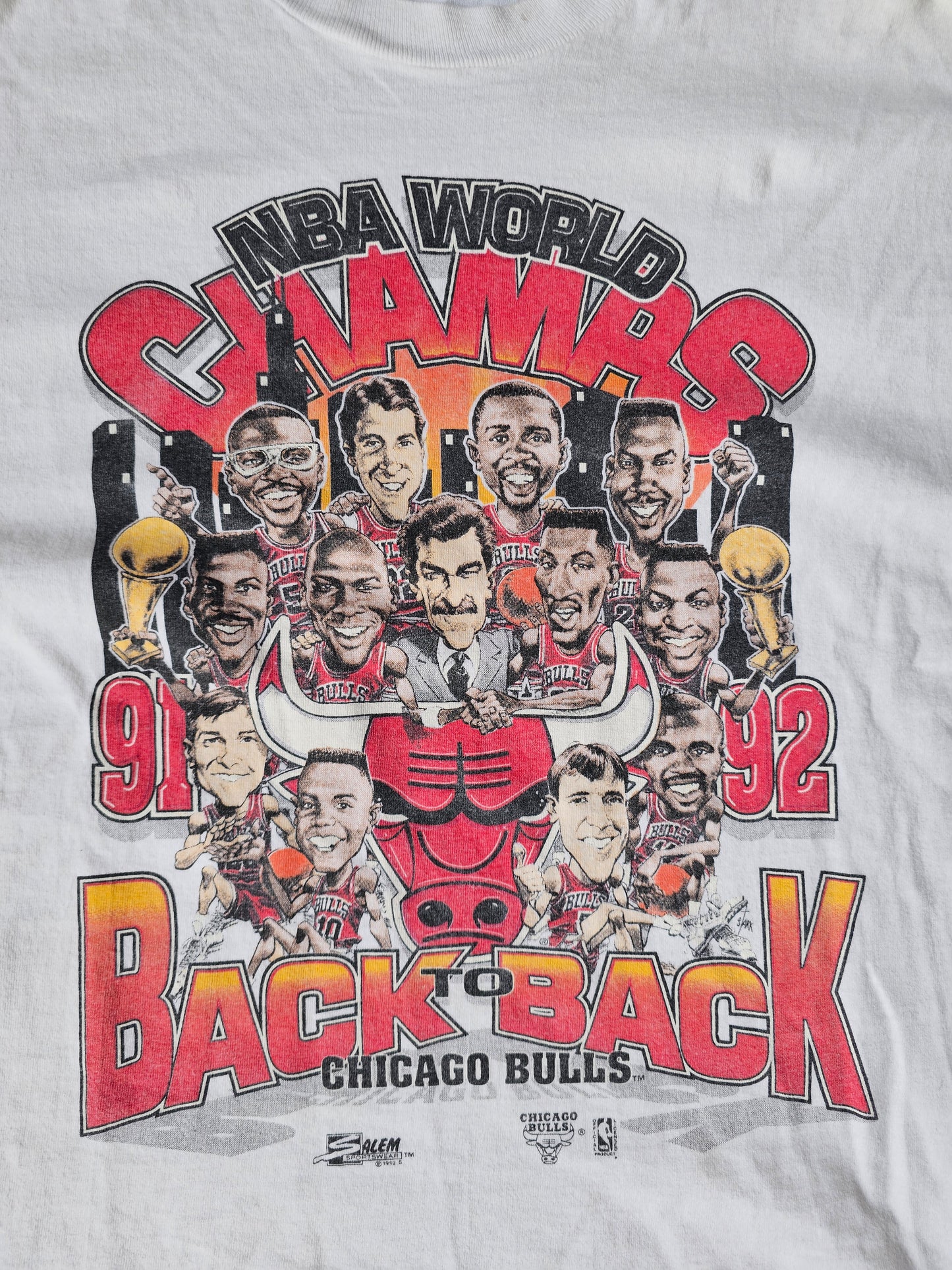 Chicago Bulls Back to Back Champions 1992 Tee (M)