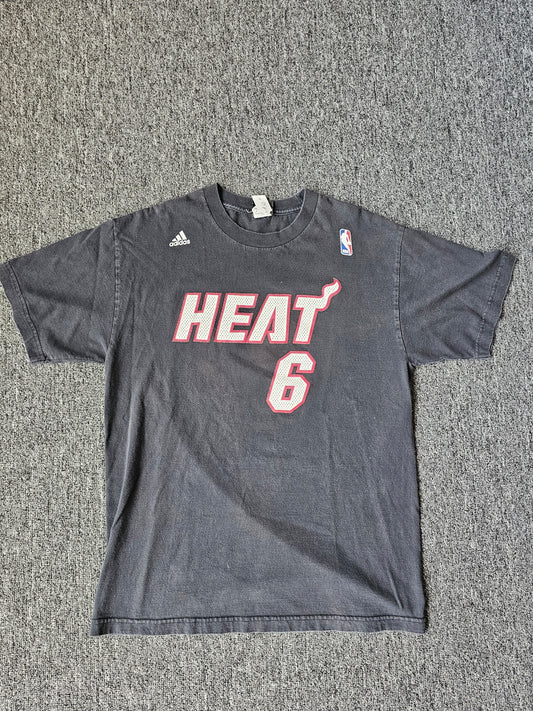 Lebron James #6 Miami Heat Fader NBA Tee (L)