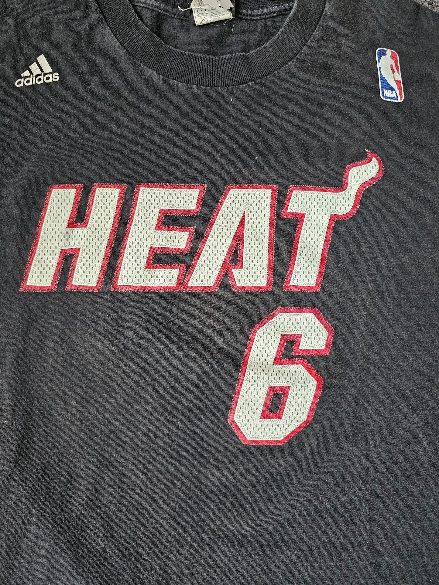 Lebron James #6 Miami Heat Fader NBA Tee (L)