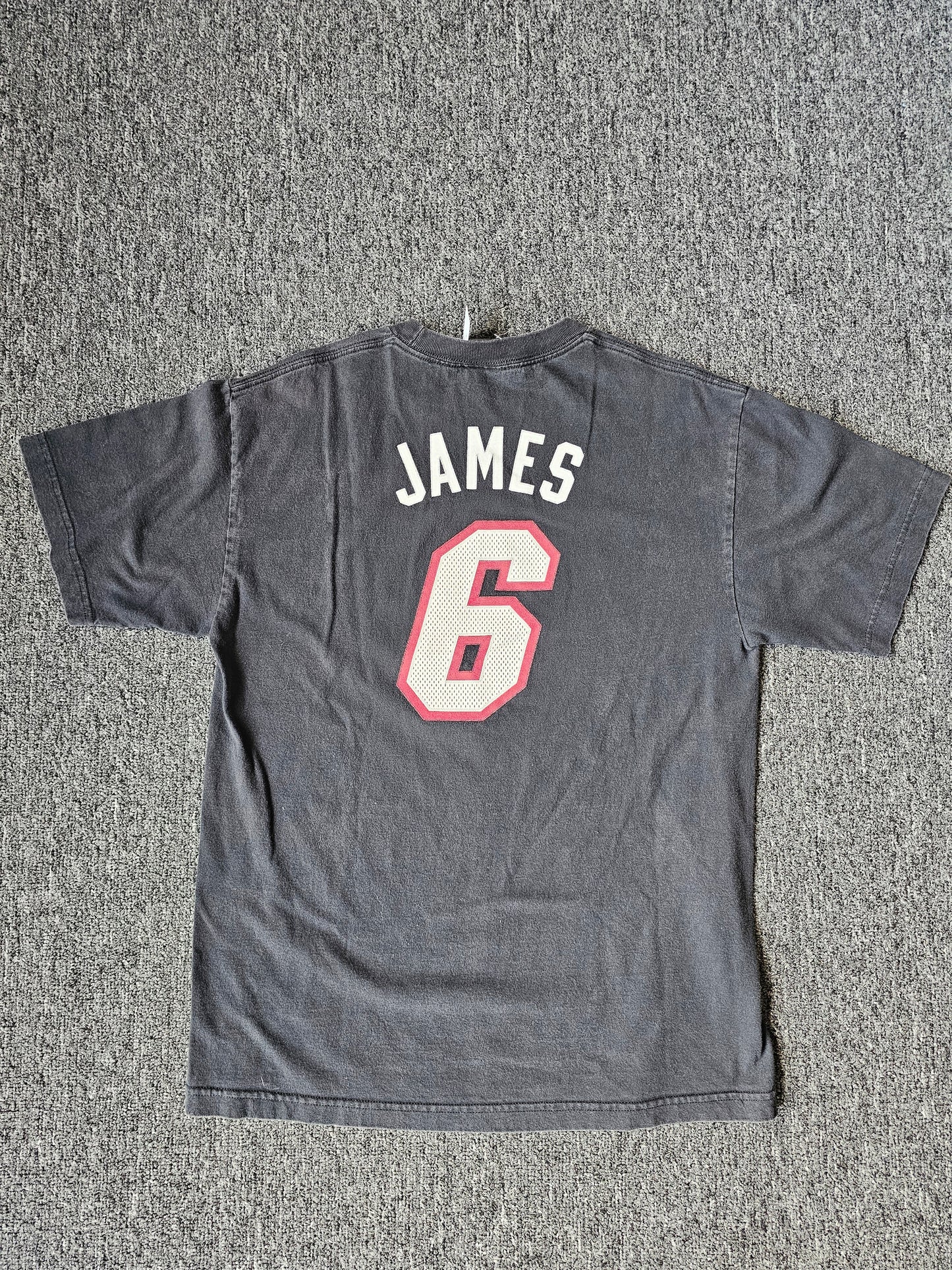 Lebron James #6 Miami Heat Fader NBA Tee (L)
