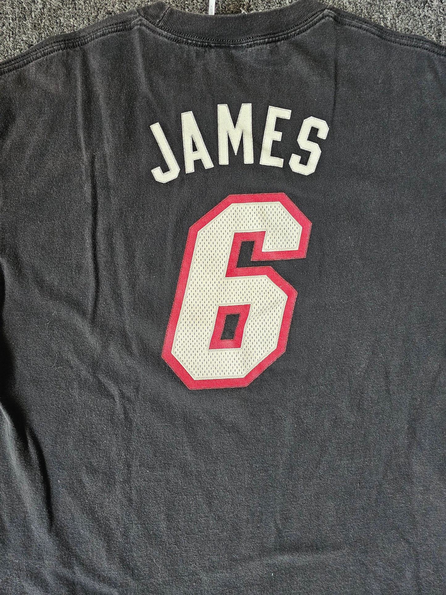 Lebron James #6 Miami Heat Fader NBA Tee (L)
