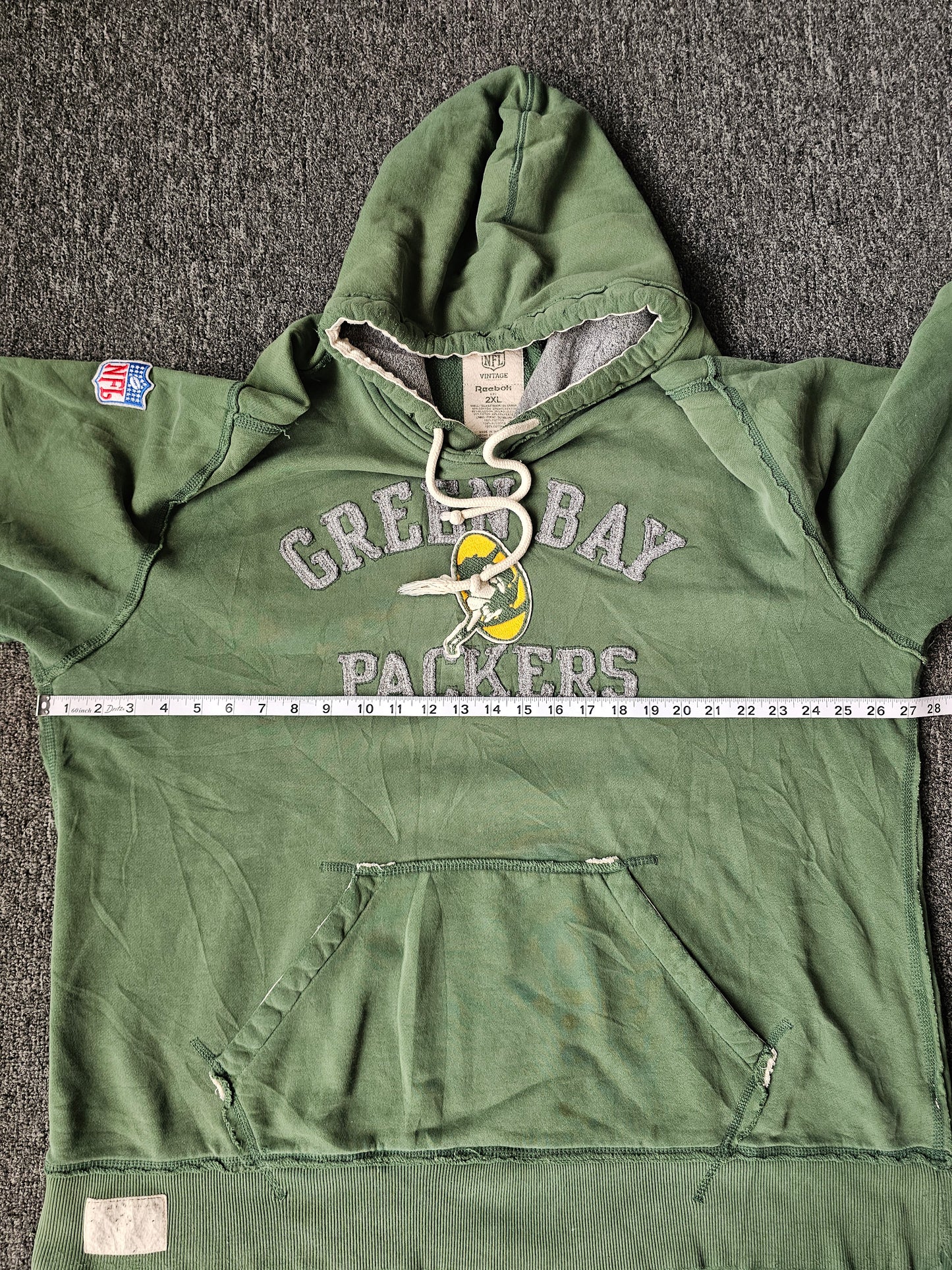Green Bay Packers Embroidered NFL Hoody (2XL)
