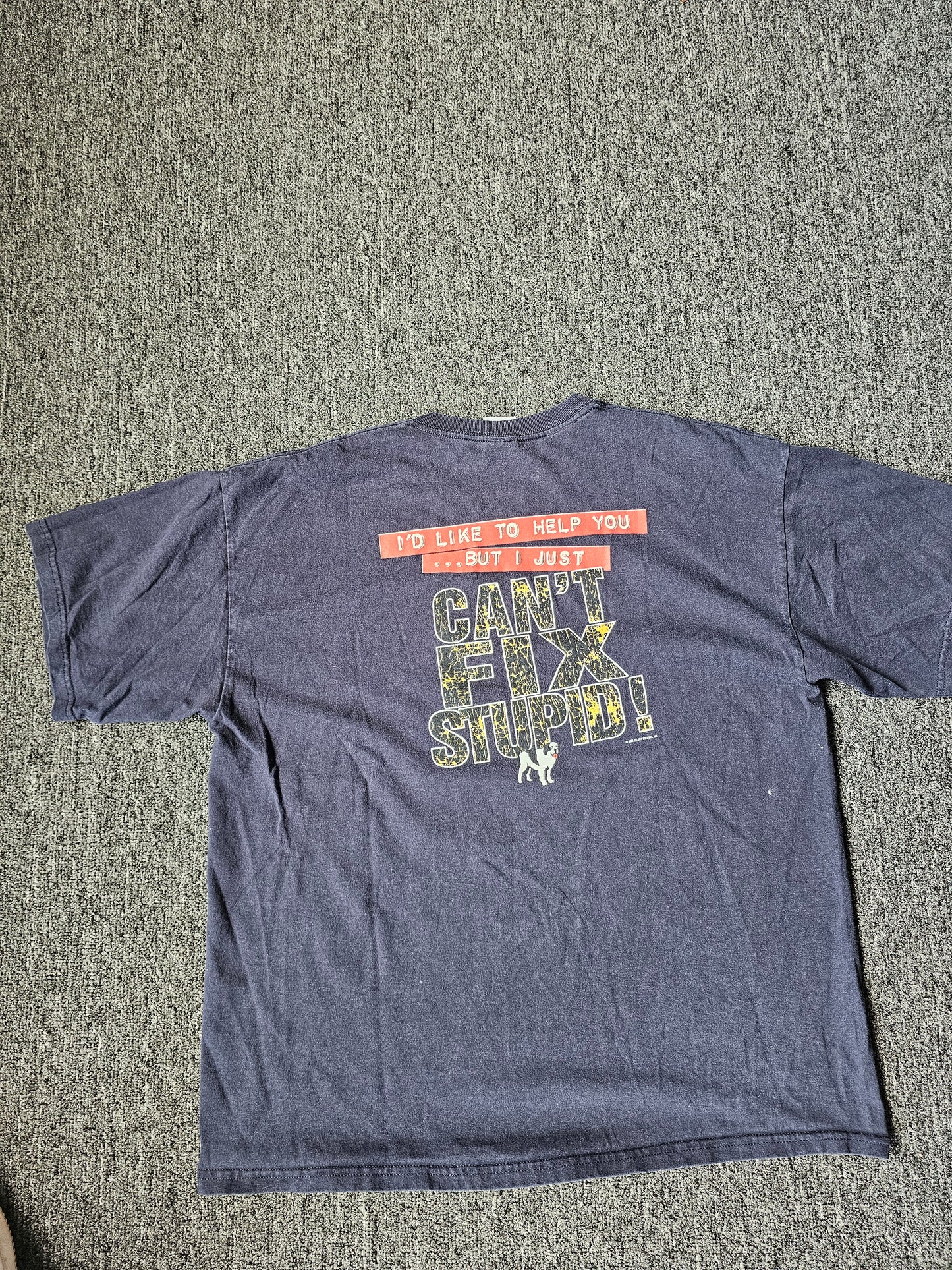 2006 Big Dogs You Cant Fix Stupid Funny Tee (XL)