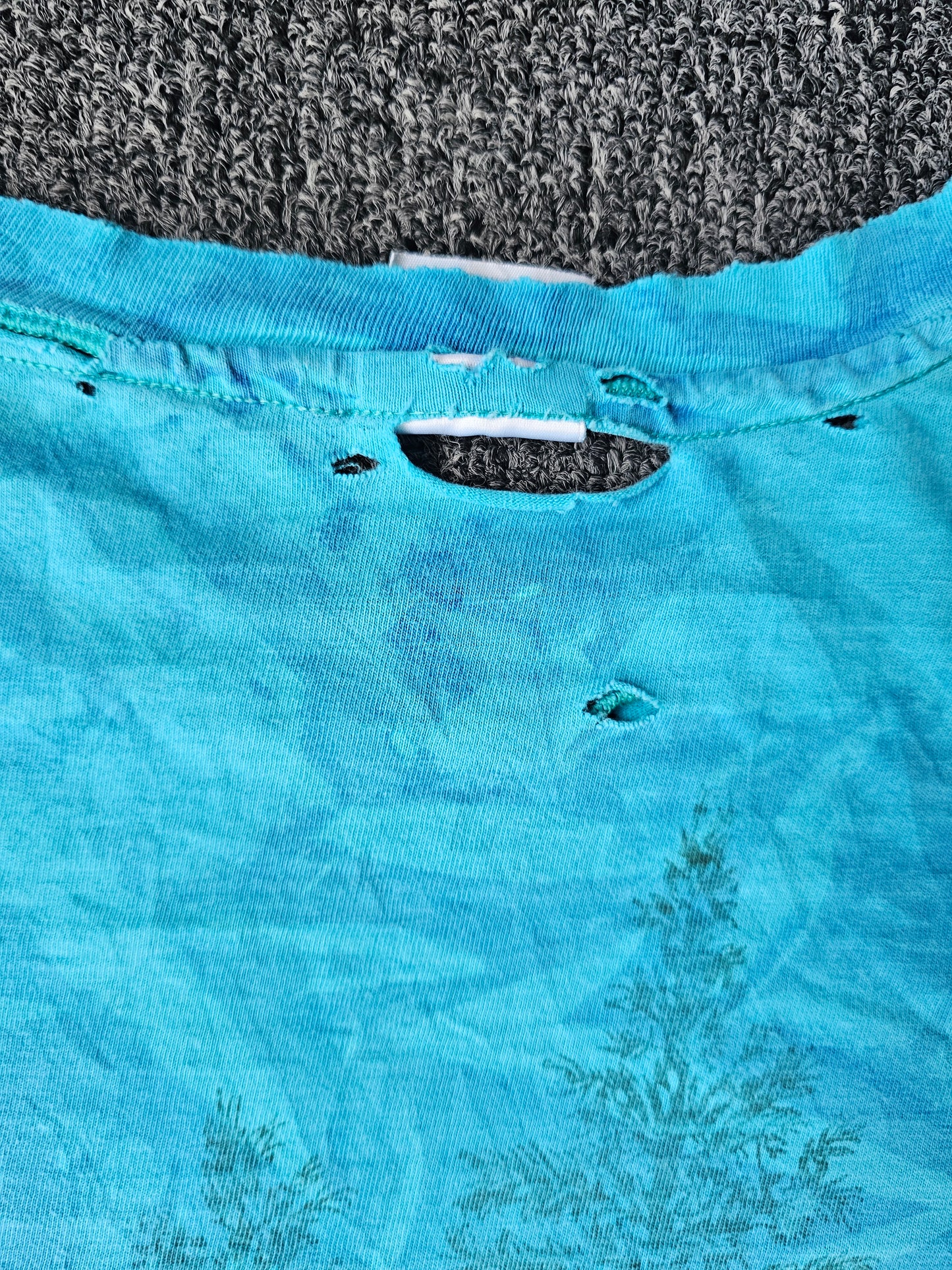 Trees & Lightning AOP Tie Dye Distressed Nature Tee (XL)