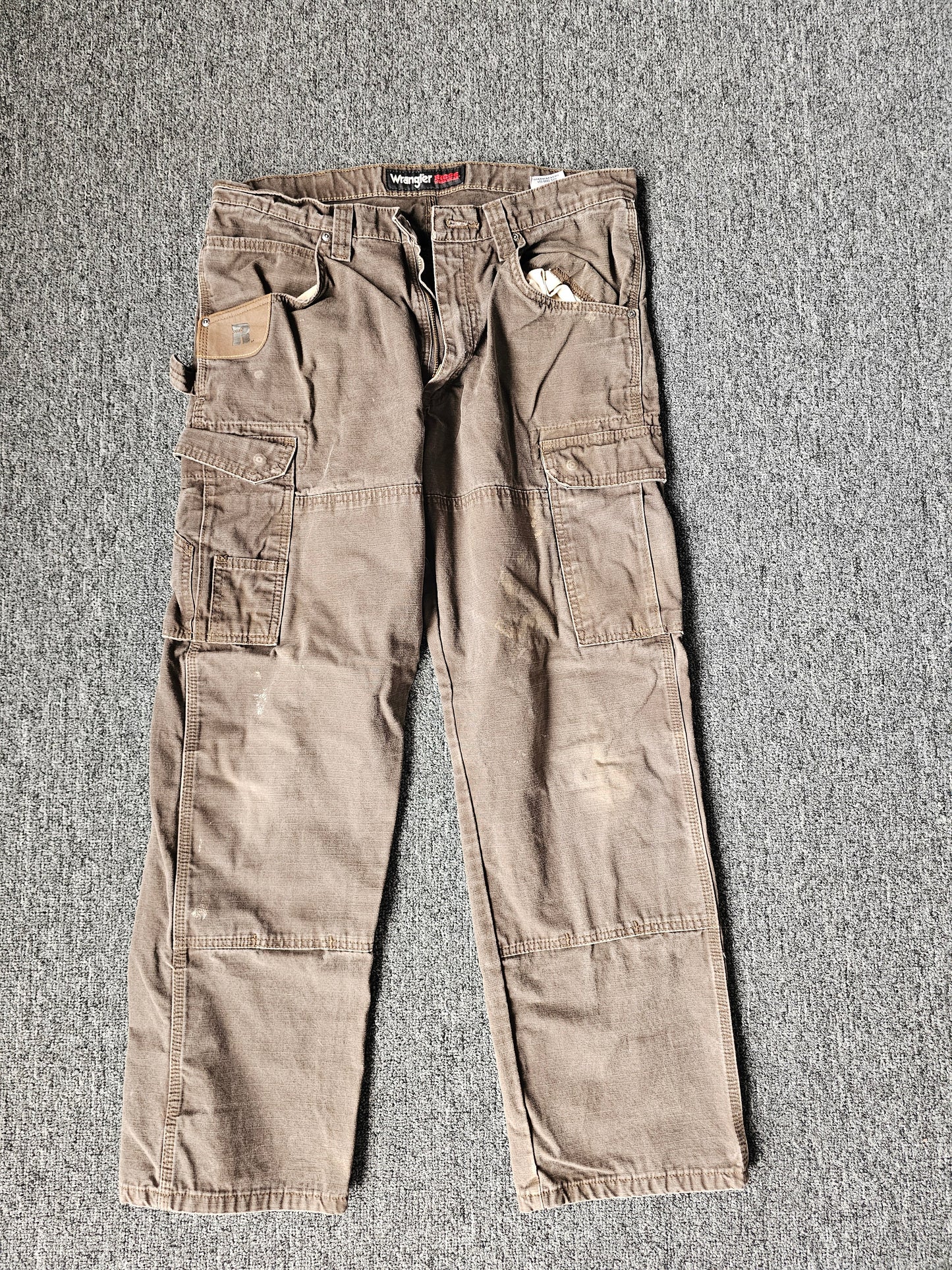 Wrangler Riggs Brown Workwear Jeans (34 x 32)