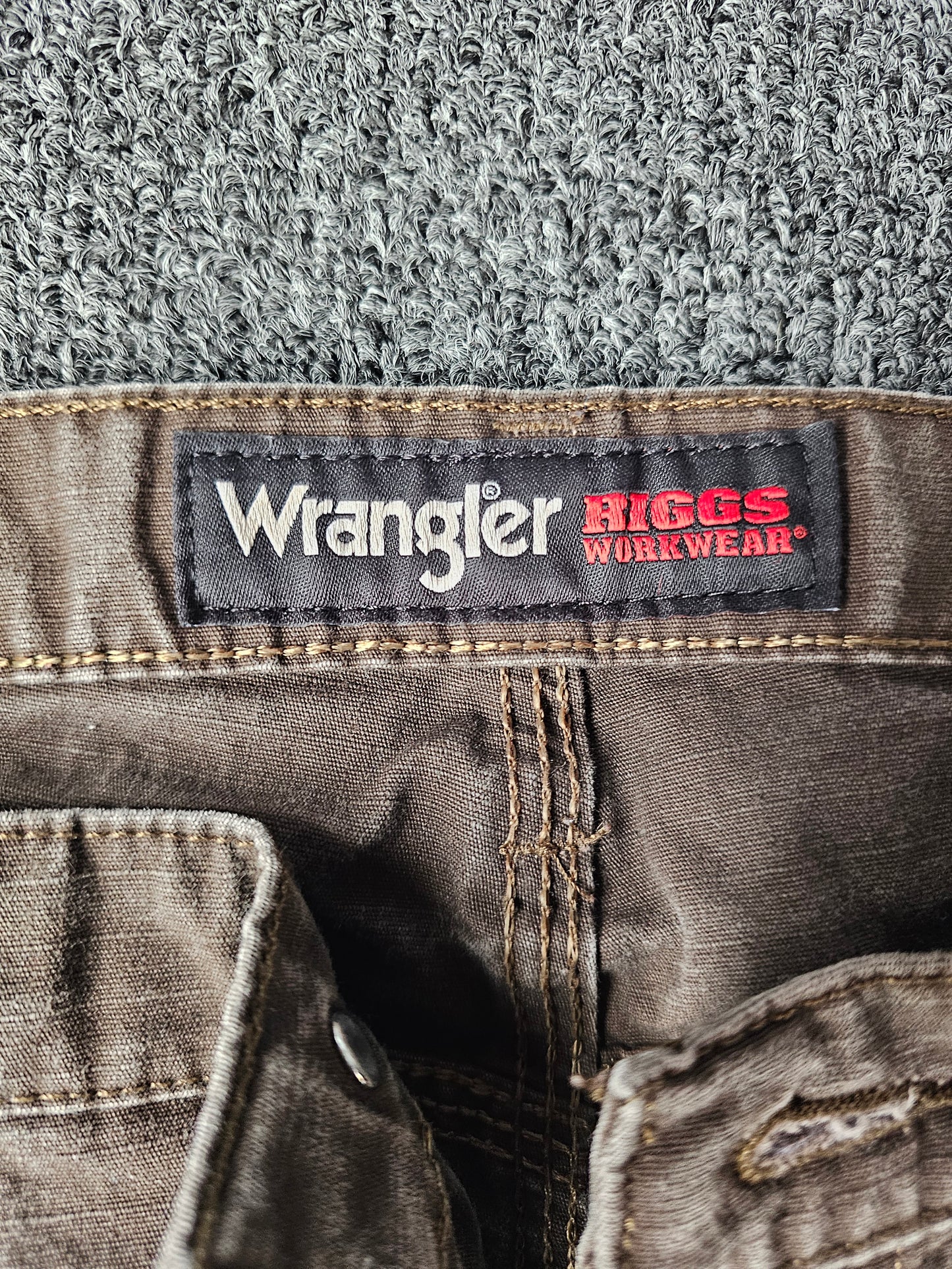 Wrangler Riggs Brown Workwear Jeans (34 x 32)
