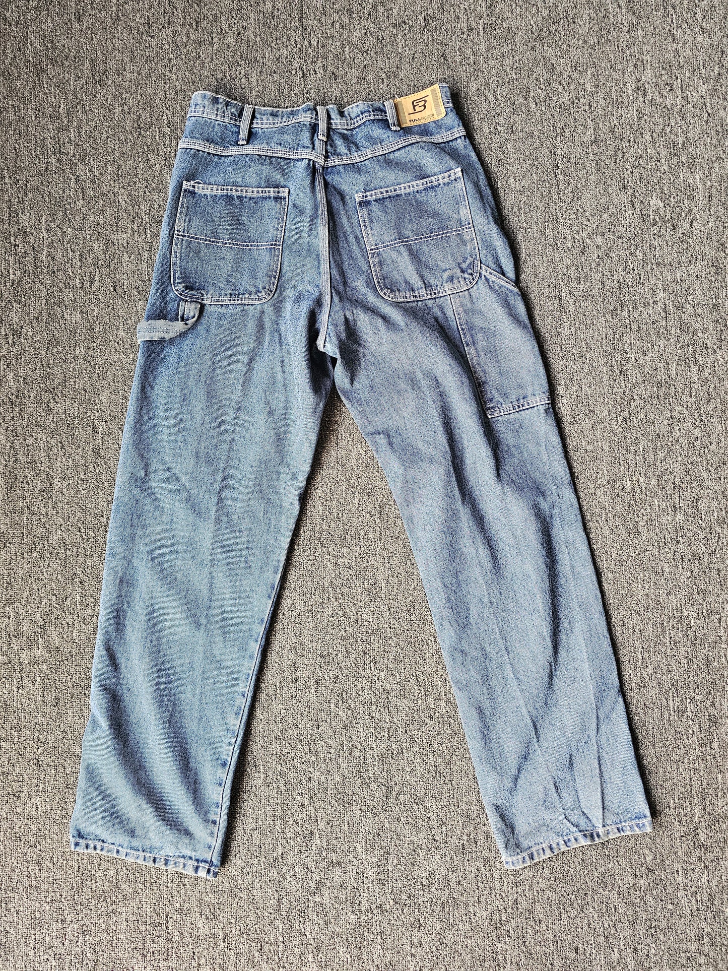Full Blue Y2K Denim Blue Jeans (34 x 34)