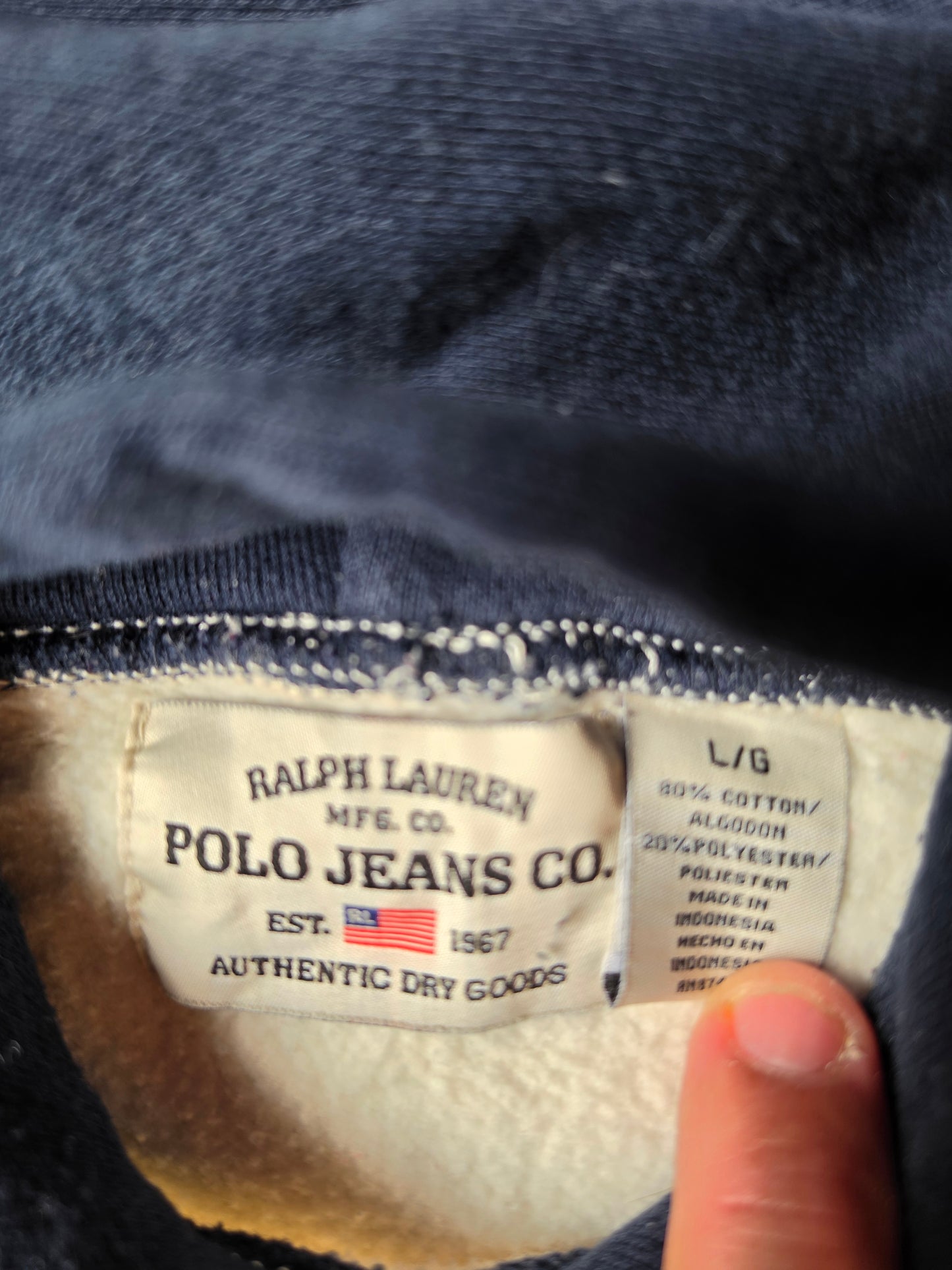 Polo Ralph Lauren 90s Embroidered Hoody (L)