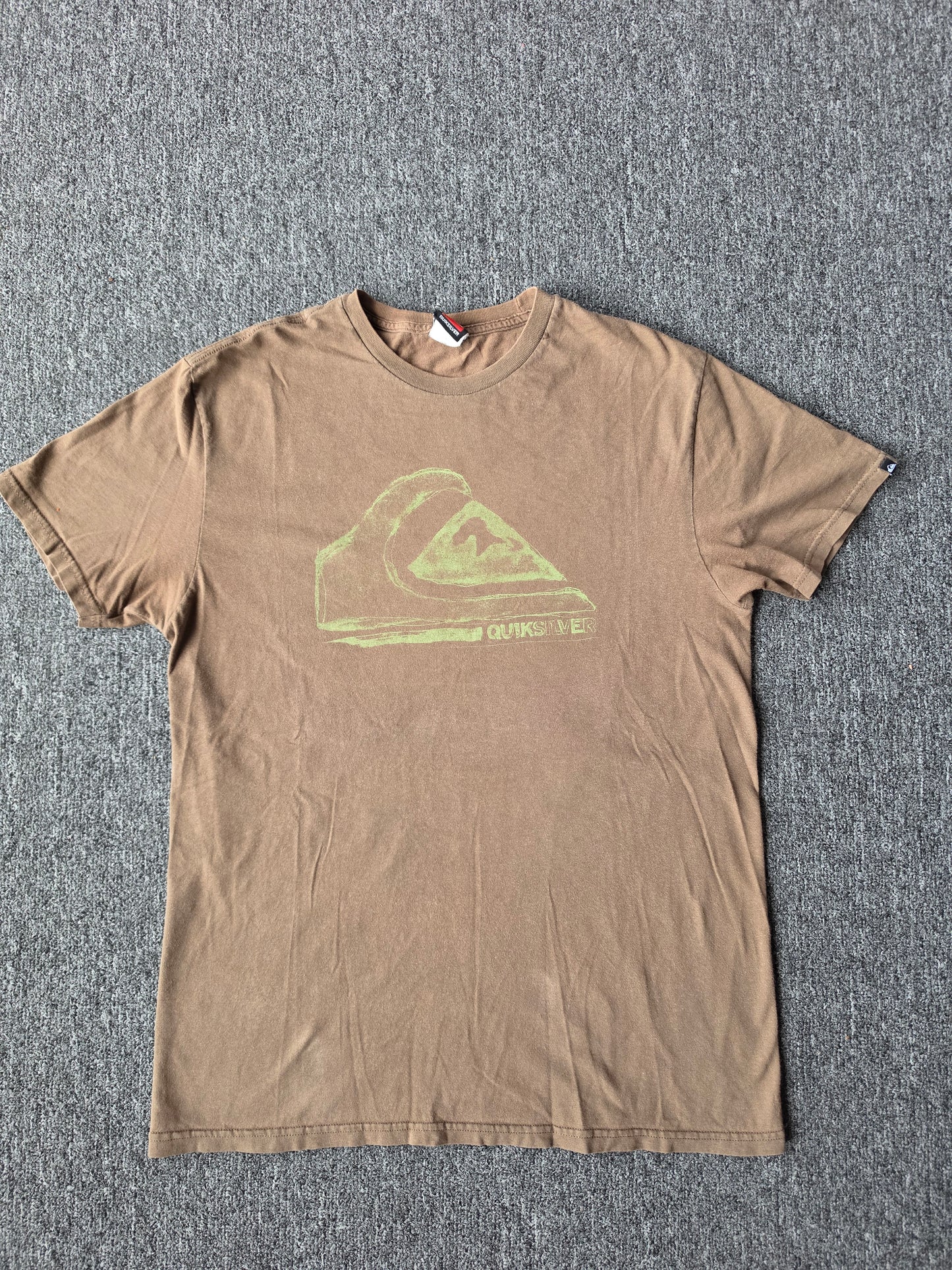 Quicksilver Brown Fader Surf Tee (L)