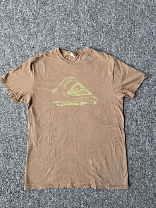 Quicksilver Brown Fader Surf Tee (L)