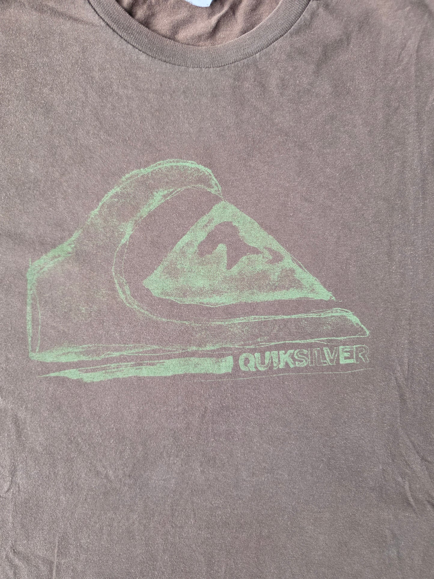 Quicksilver Brown Fader Surf Tee (L)