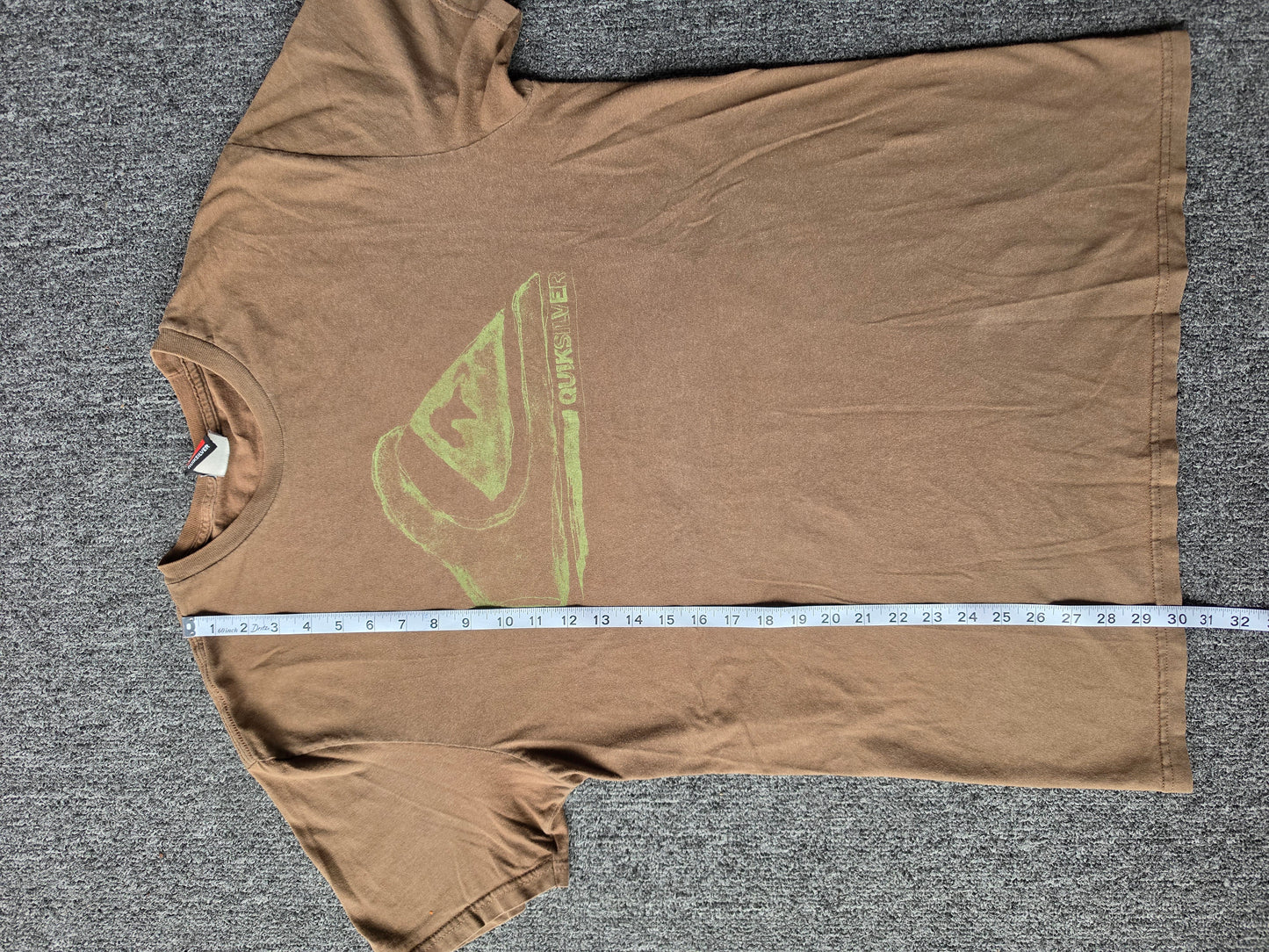 Quicksilver Brown Fader Surf Tee (L)