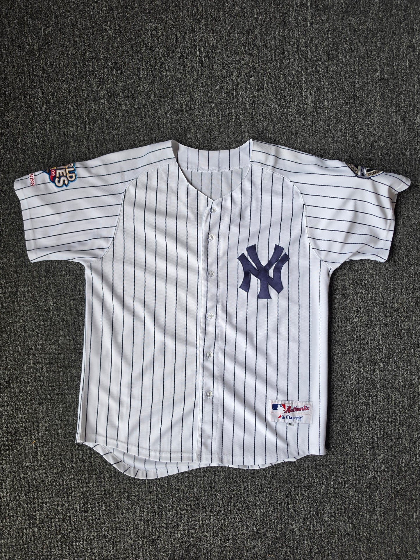 Derek Jeter NY Yankees 2009 World Series Champions Home Jersey (48)