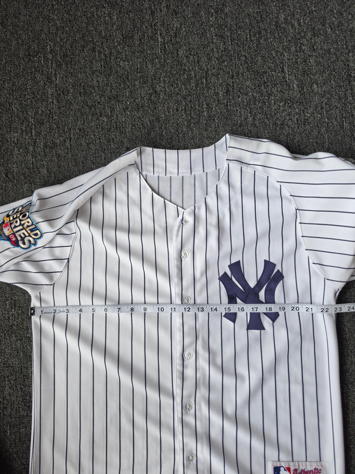 Derek Jeter NY Yankees 2009 World Series Champions Home Jersey (48)