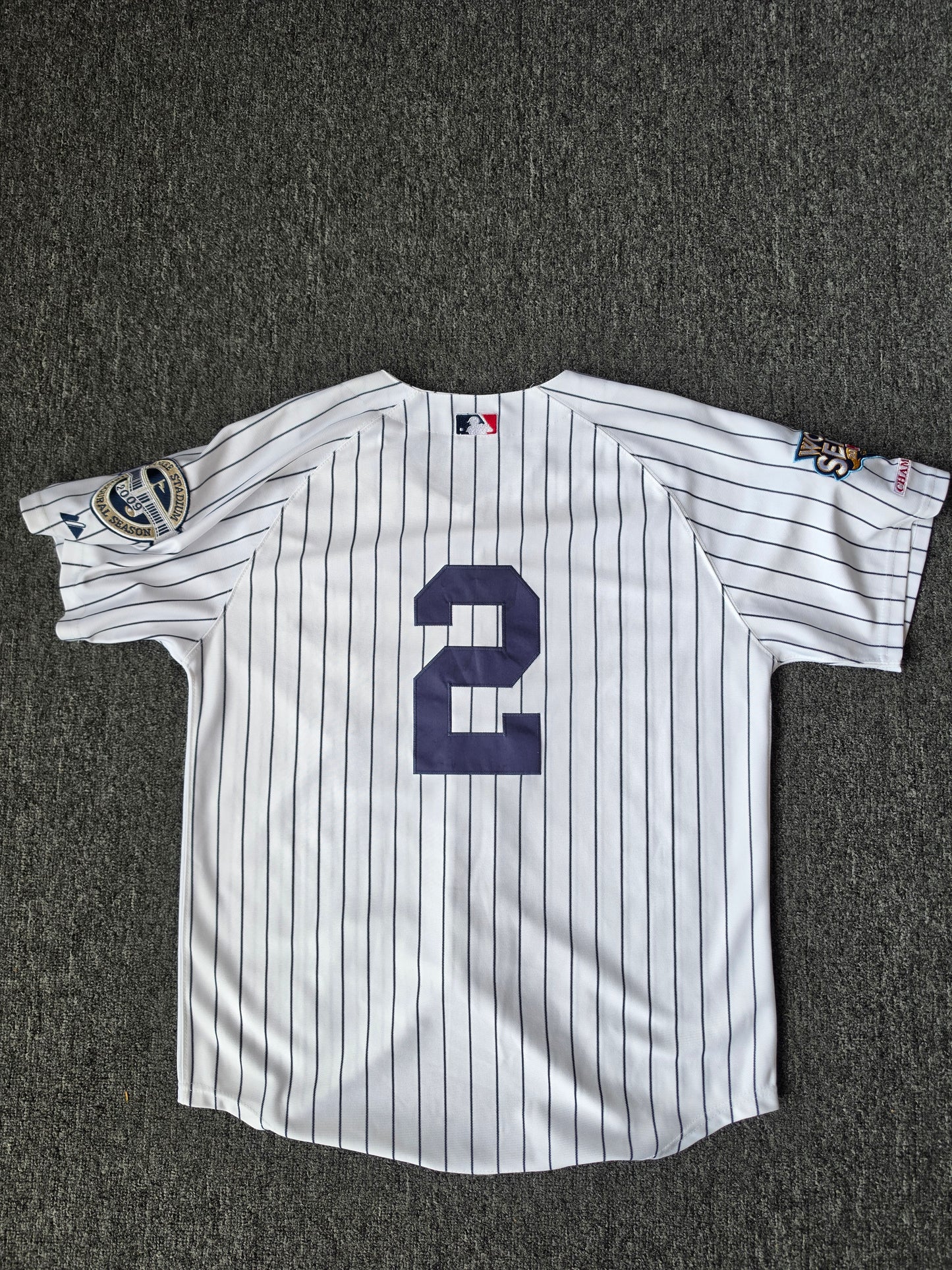 Derek Jeter NY Yankees 2009 World Series Champions Home Jersey (48)