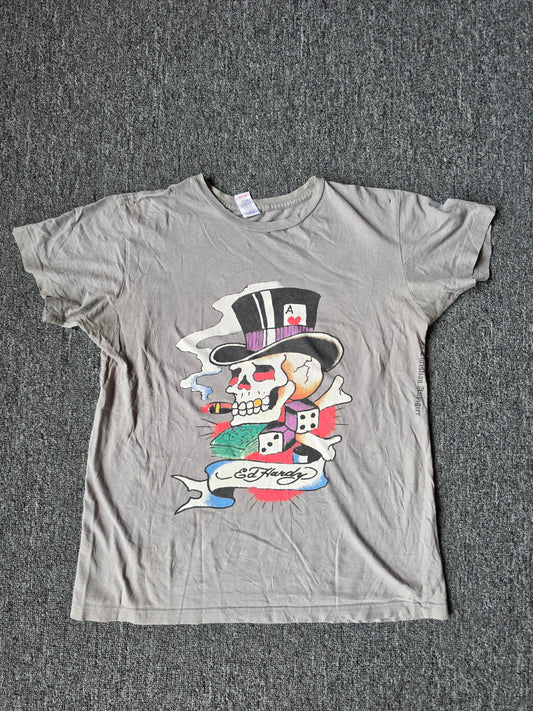 Ed Hardy Y2K Cigar Smoking Skul (L)