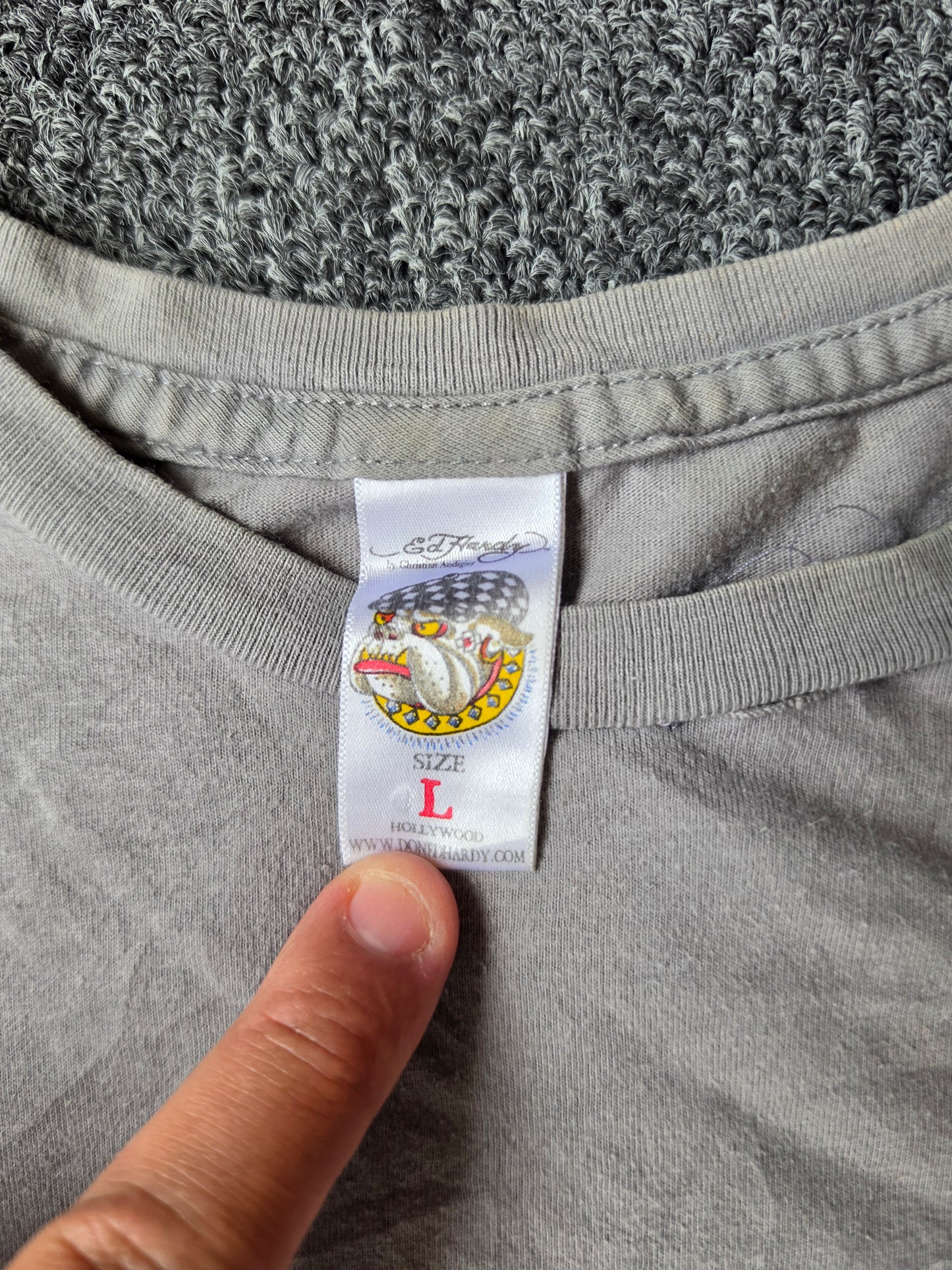Ed Hardy Y2K Cigar Smoking Skul (L)