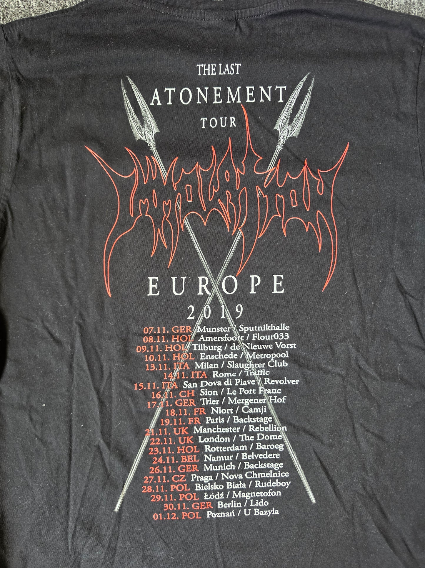 Immolation Last Atonement Band Tee (L)