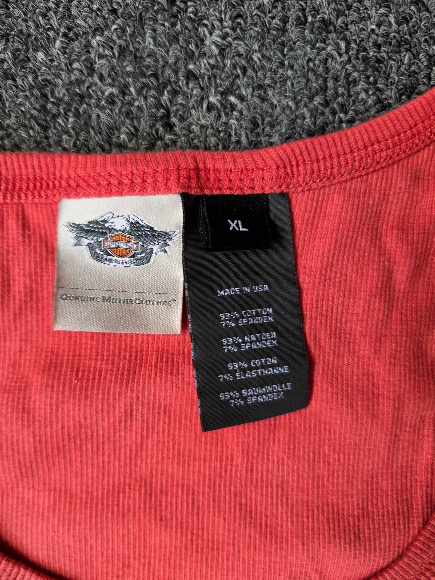 Harley Davidson Womens Orange Top ( XL)