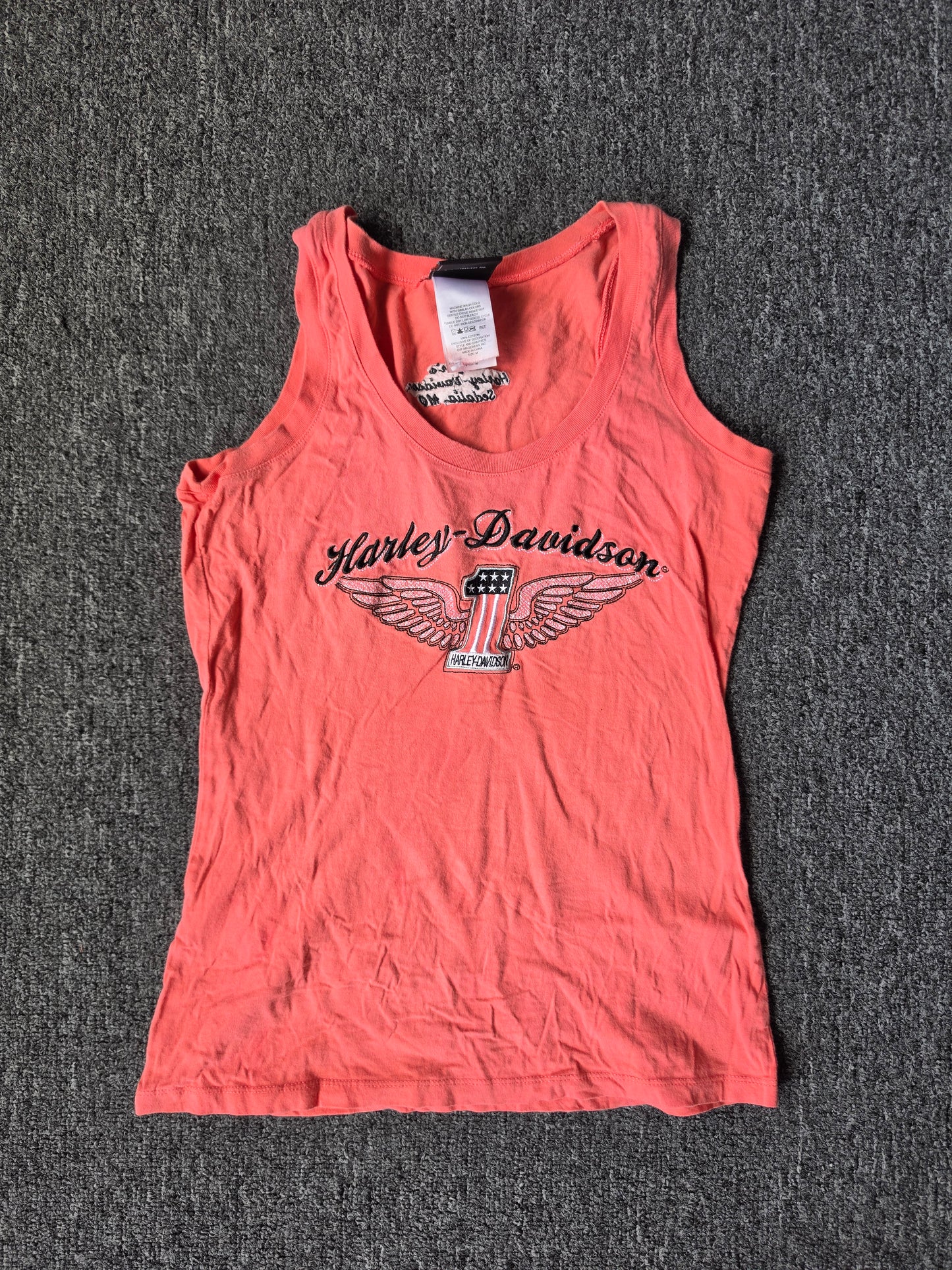 Harley Davidson Womens  Embroidered Top Sedalia MO (M)