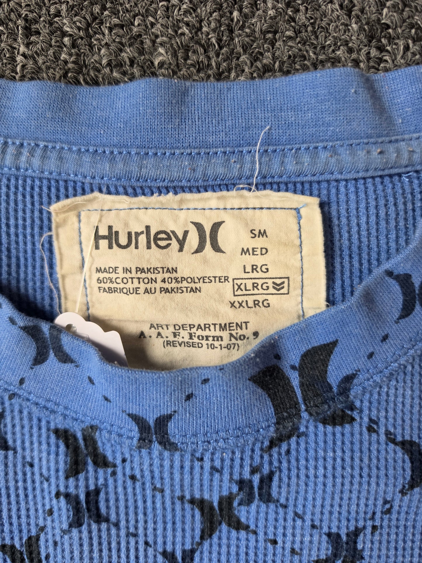 Hurley Surf Long Sleeve Blue Thermal (XL)