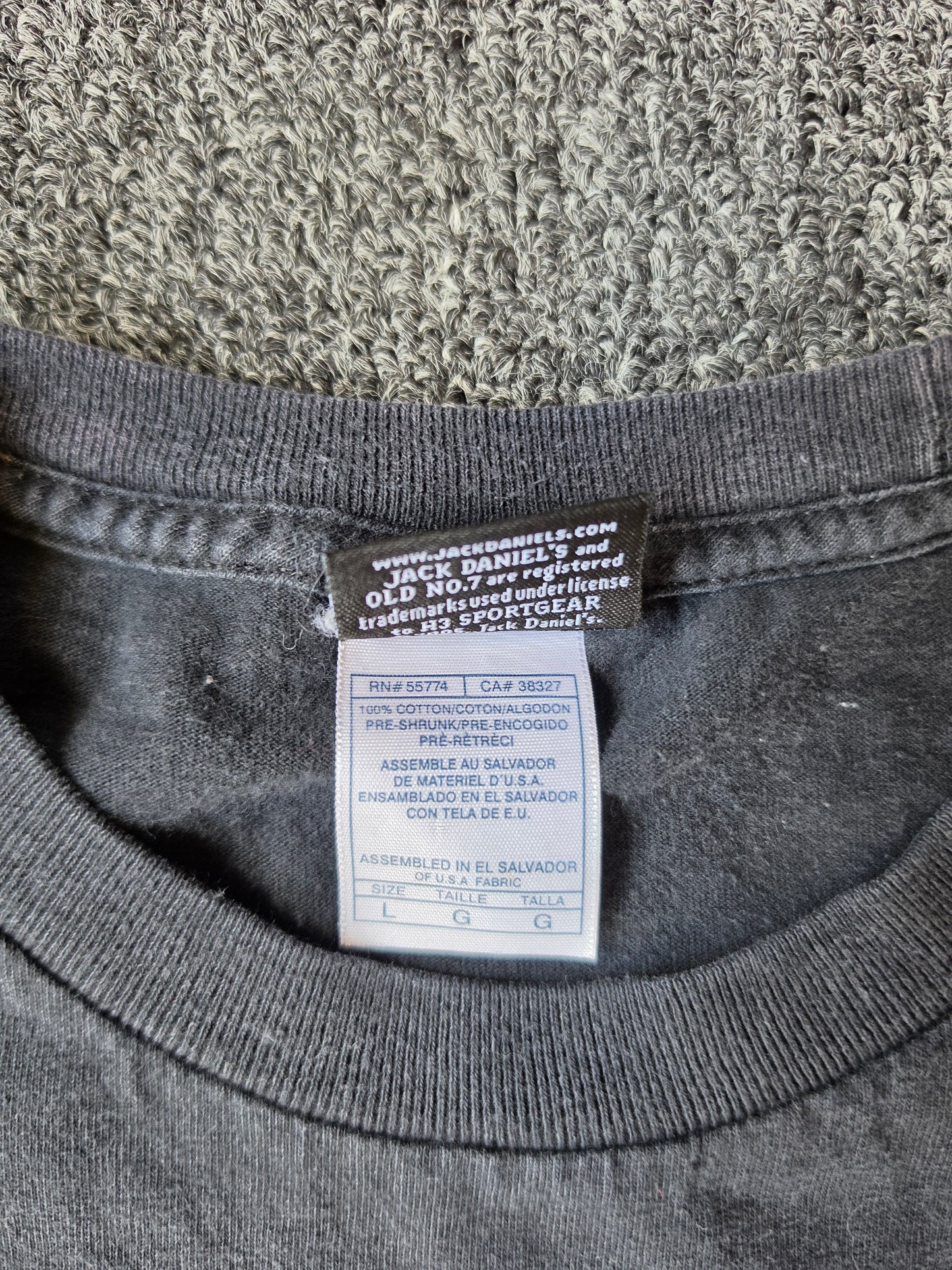 Jack Daniels Whiskey Faded Black Tee (L)