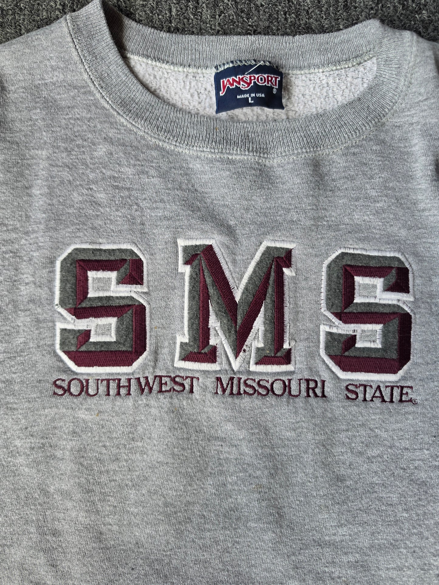 Southwest Missouri State Embroidered Crew (L)