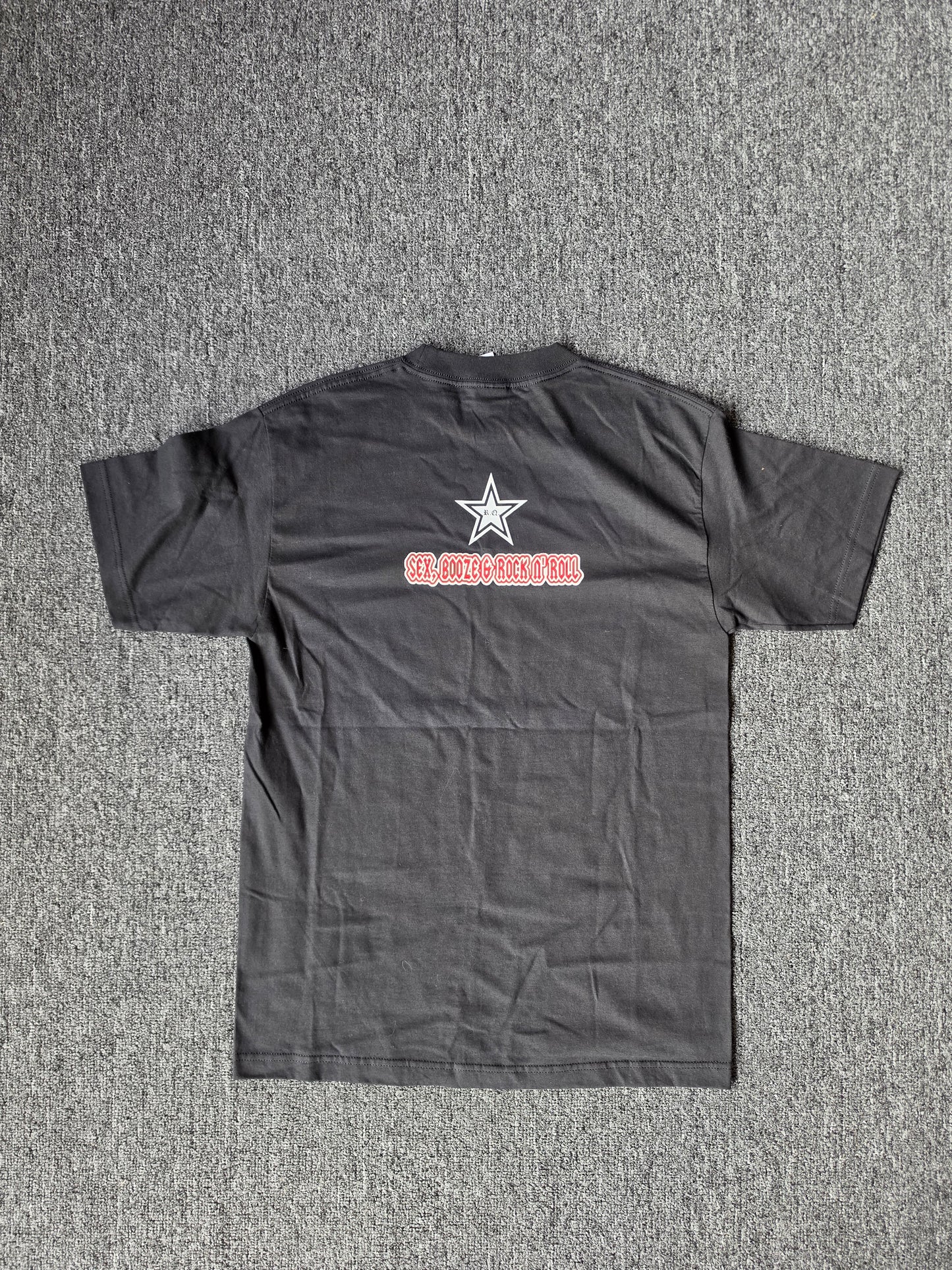 Sex, Booze & Rock N Roll Y2k Black Tee (M)