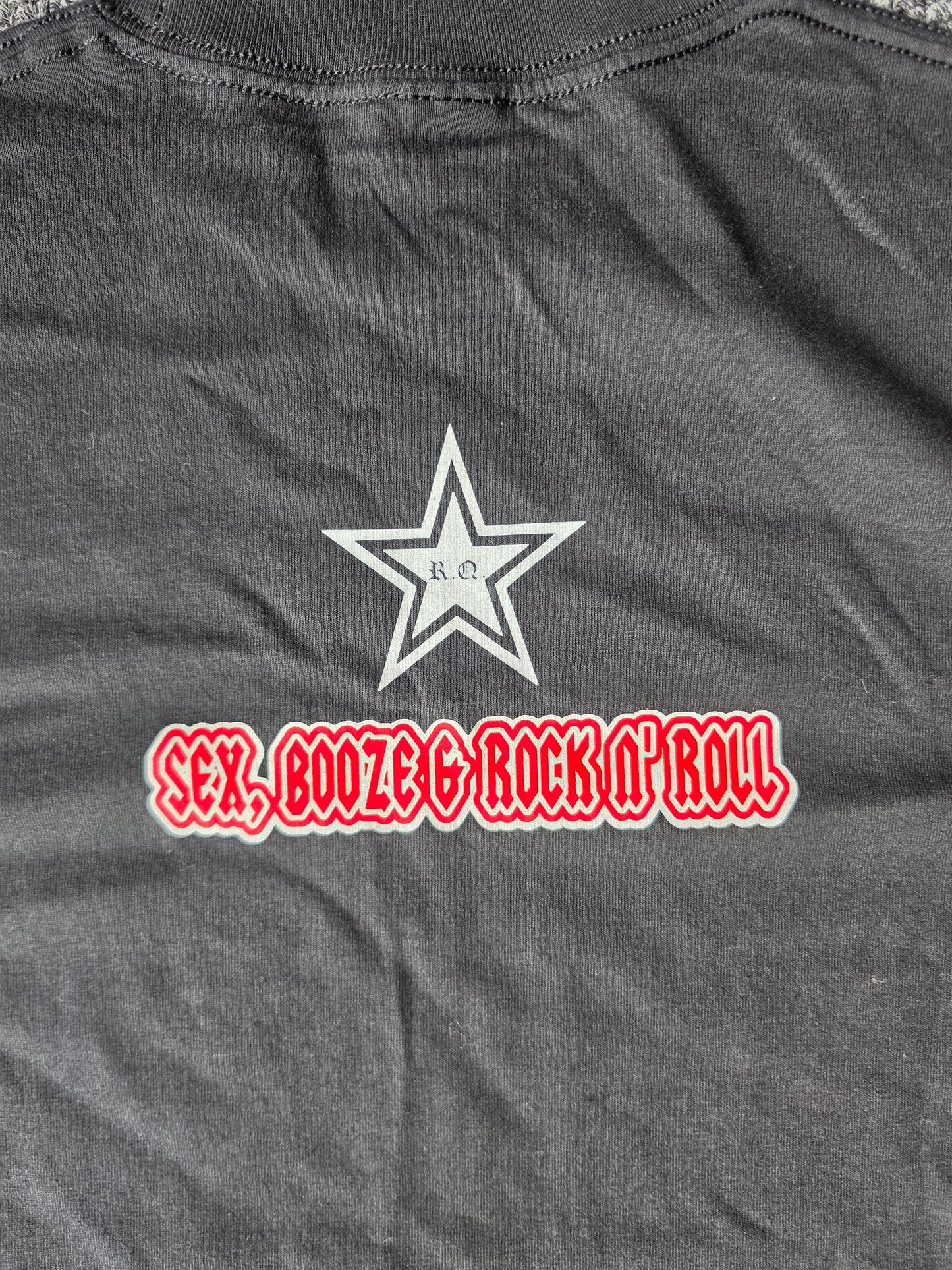 Sex, Booze & Rock N Roll Y2k Black Tee (M)