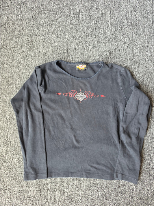 Harley Davidson Embroidered Womens Long Sleeve (XL)