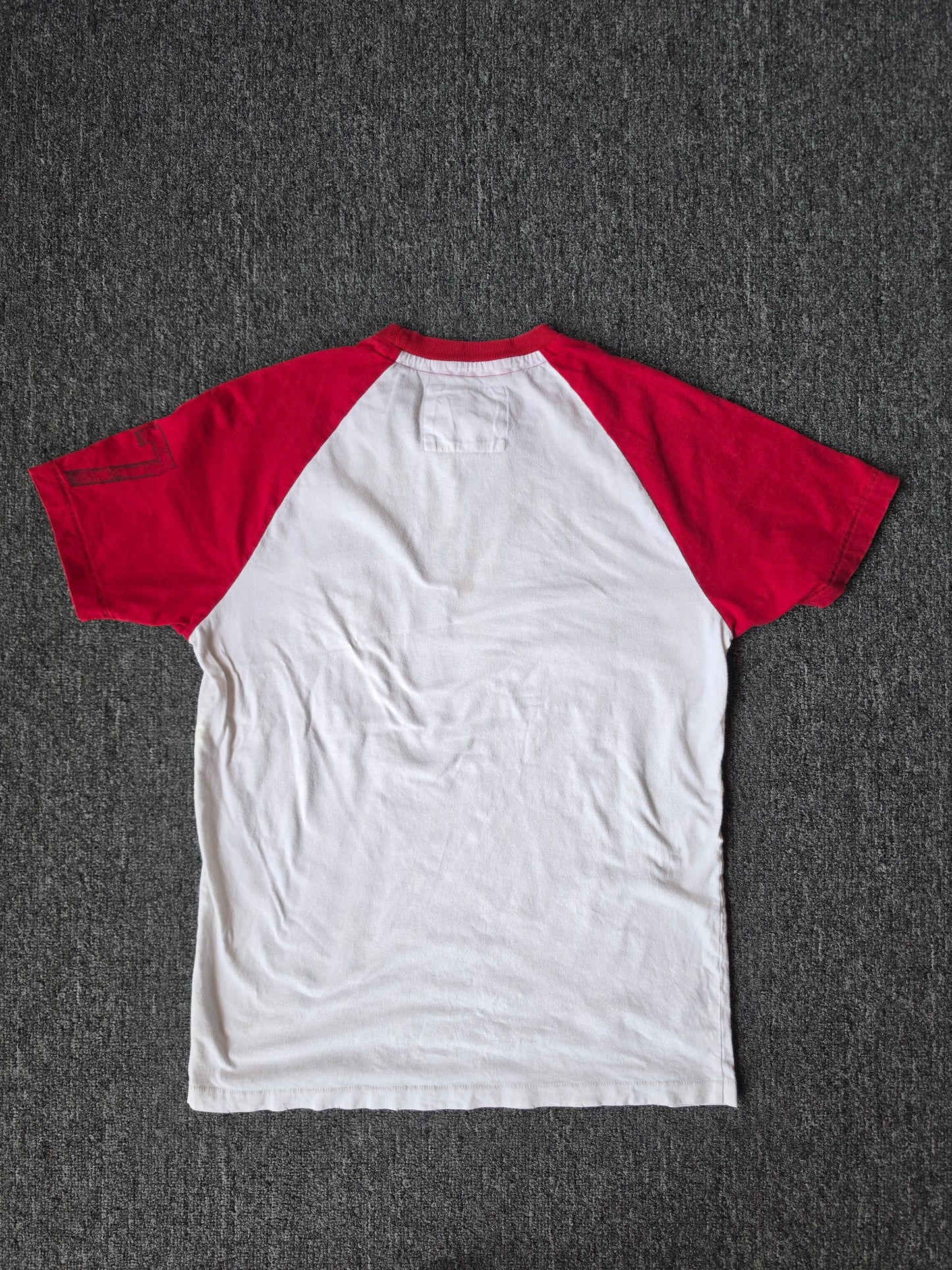Aeropostale Embroidered Red & White Tee (L)