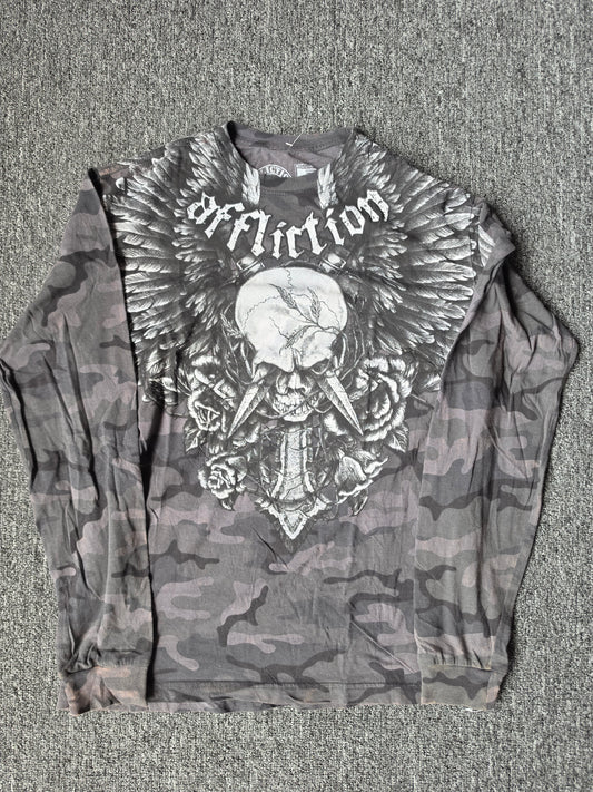 Affliction Y2K Skull & Wings Long Sleeve (M)