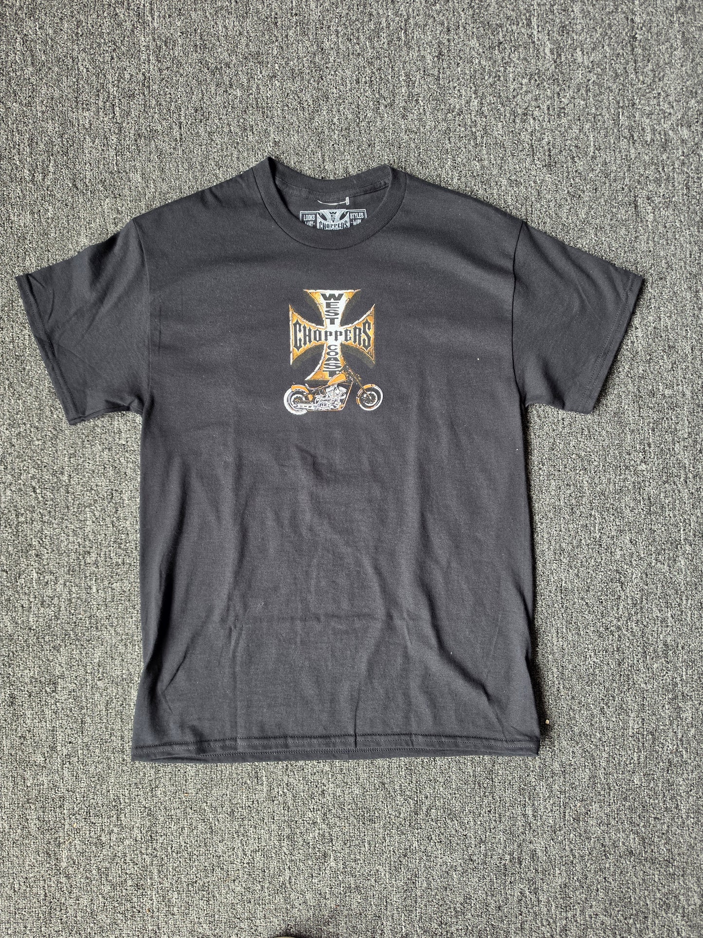 West Coast Choppers Flaming Gold Emblem (M)