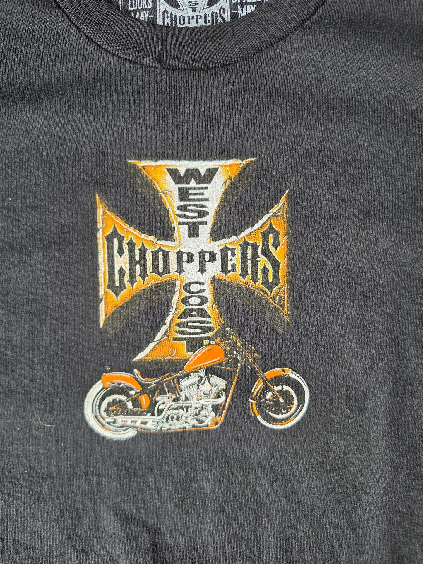 West Coast Choppers Flaming Gold Emblem (M)