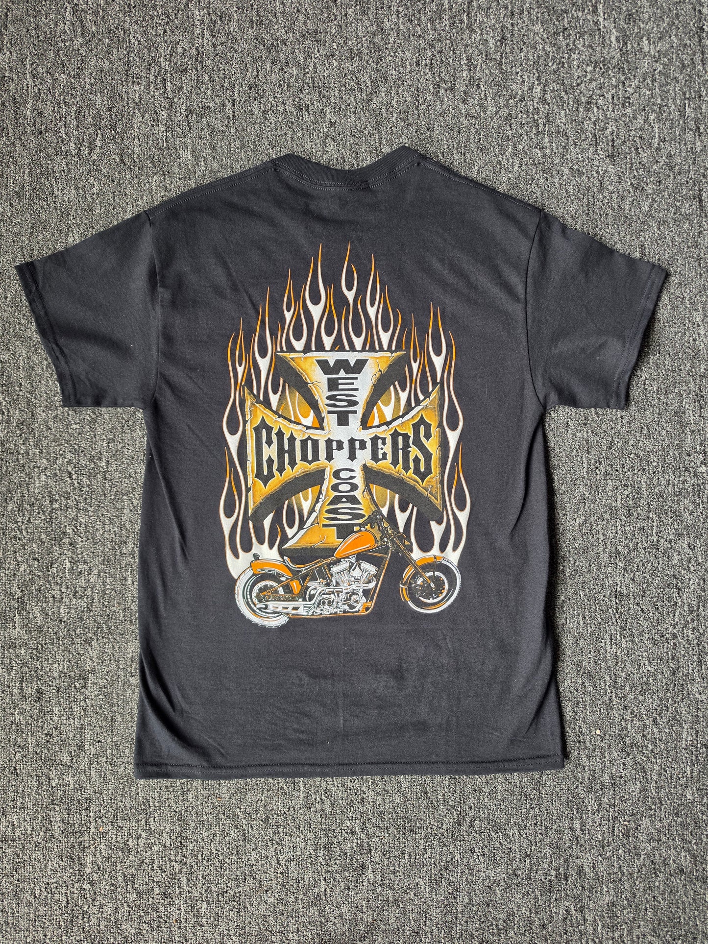 West Coast Choppers Flaming Gold Emblem (M)